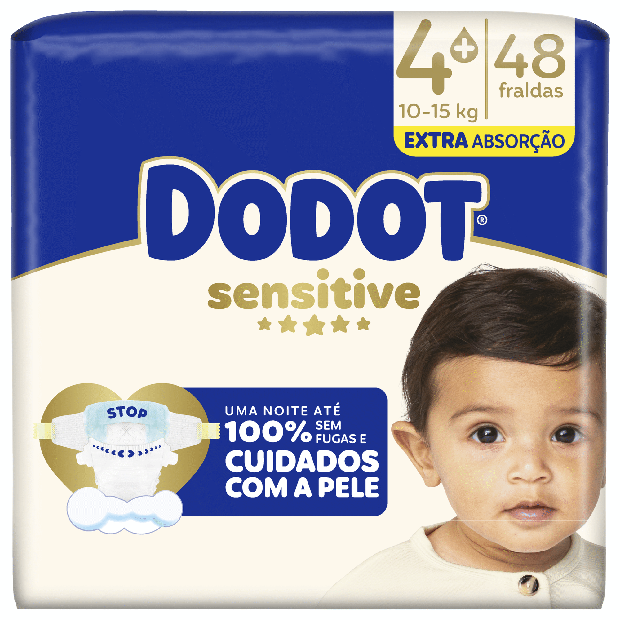 Fraldas Sensitive Extra 10-15kg T4+ Dodot