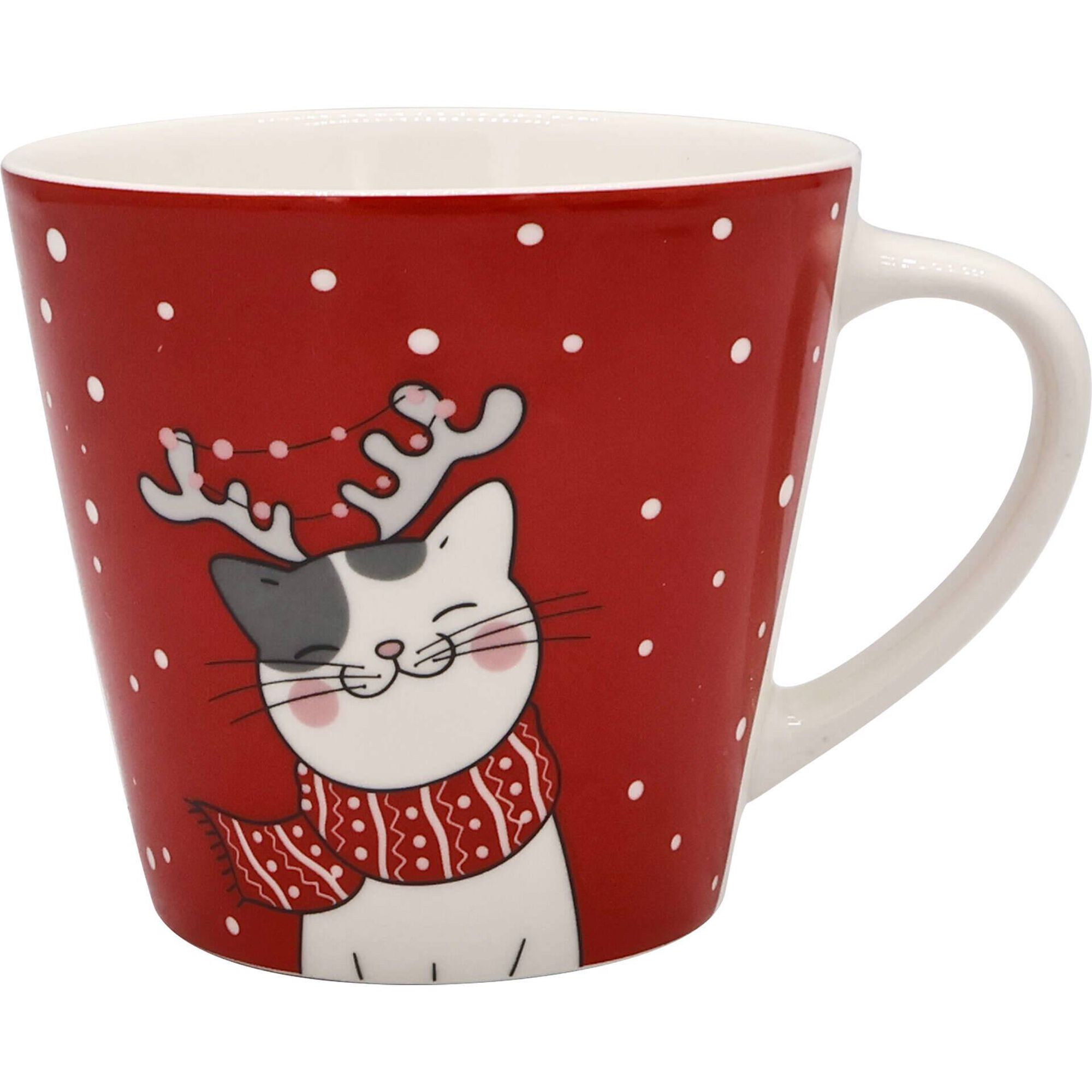 Caneca Vermelha Gatos Rena