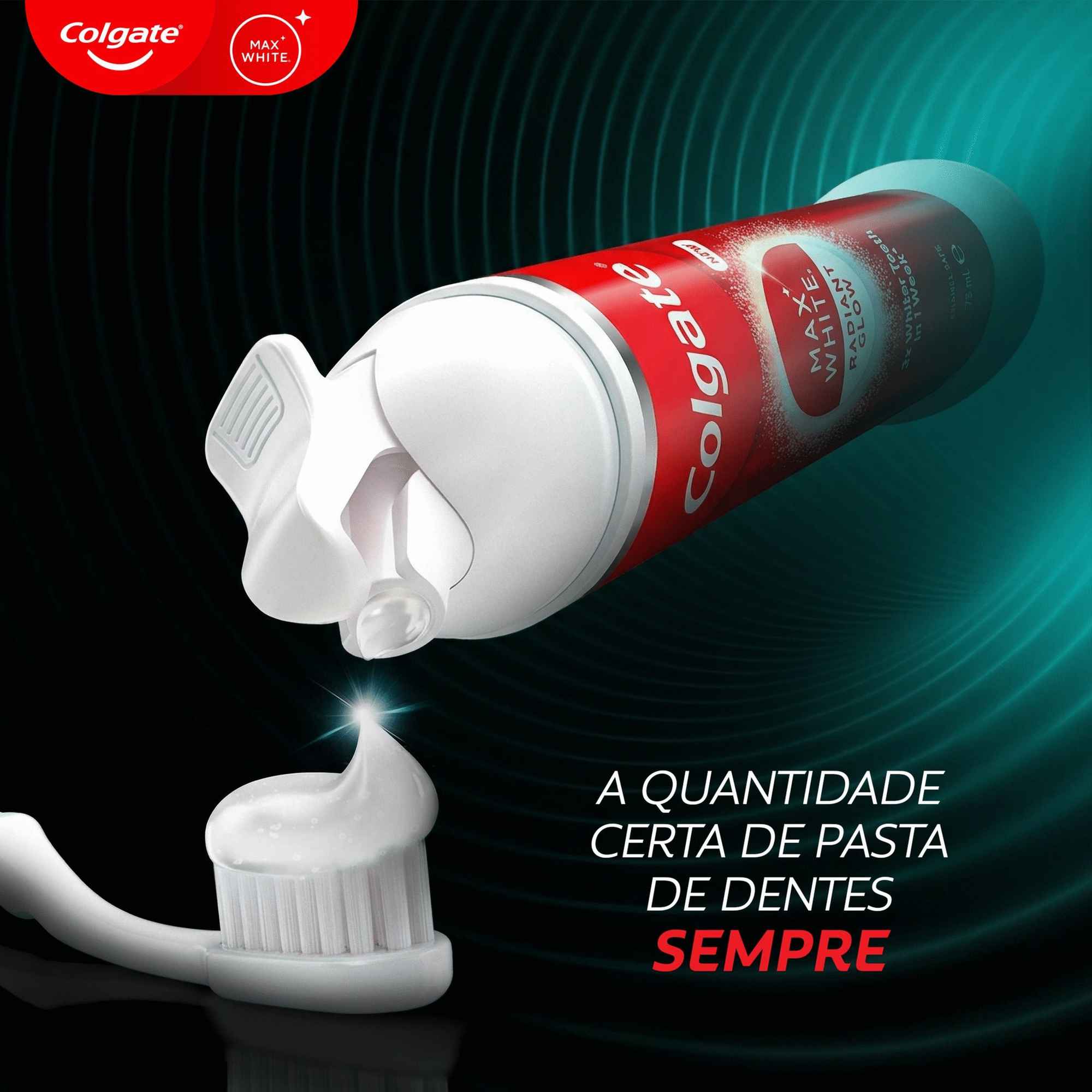 Pasta de Dentes Pump Radiant Glow Colgate Max White