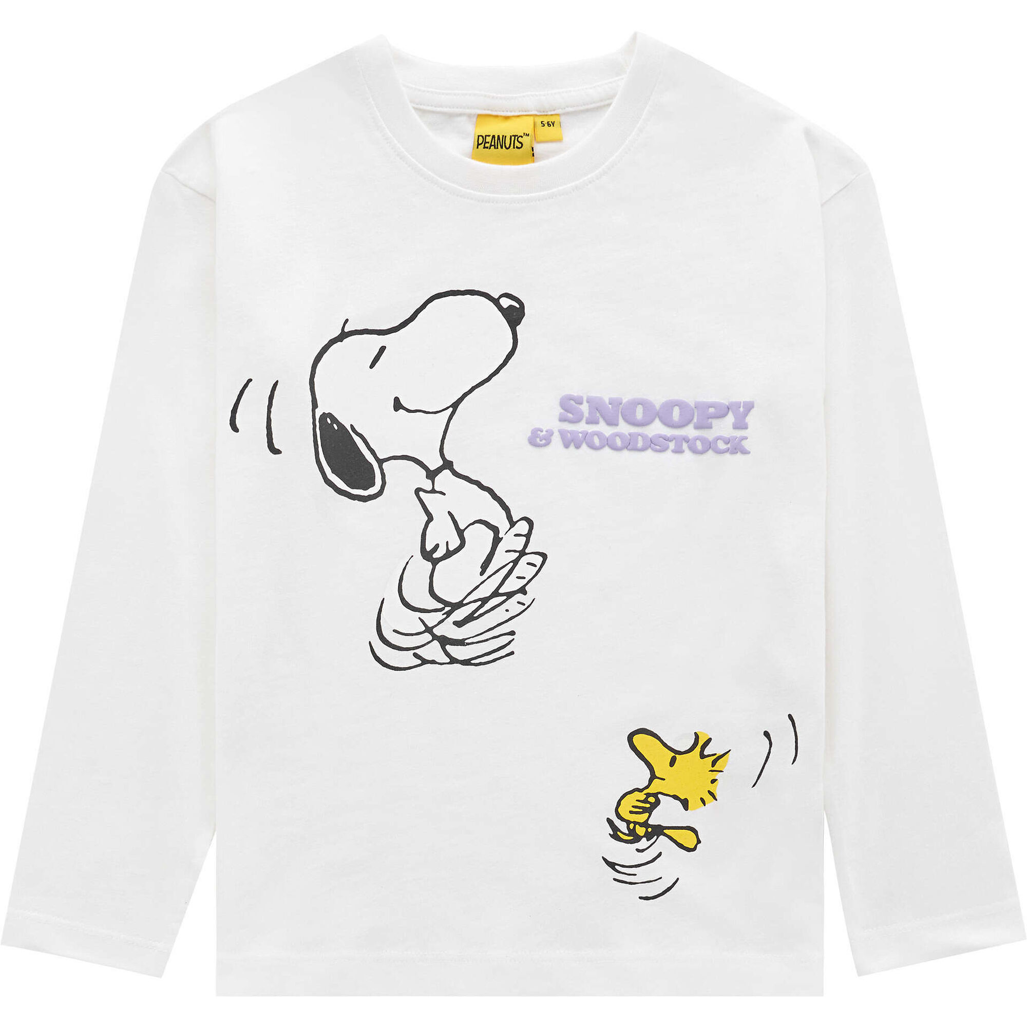 T-shirt de Manga Comprida Snoopy Menina Branco