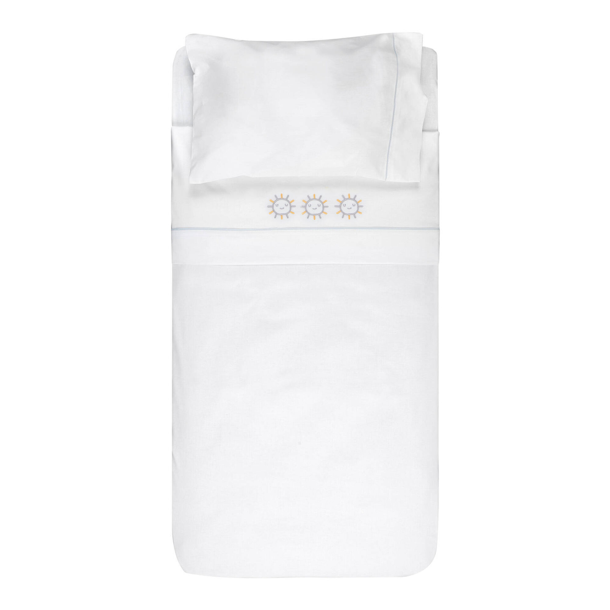 Conjunto 3 Peças Lençol Sol Cinza