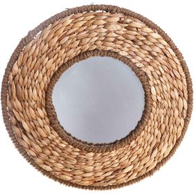 Espelho 50cm Rebordo Castanho