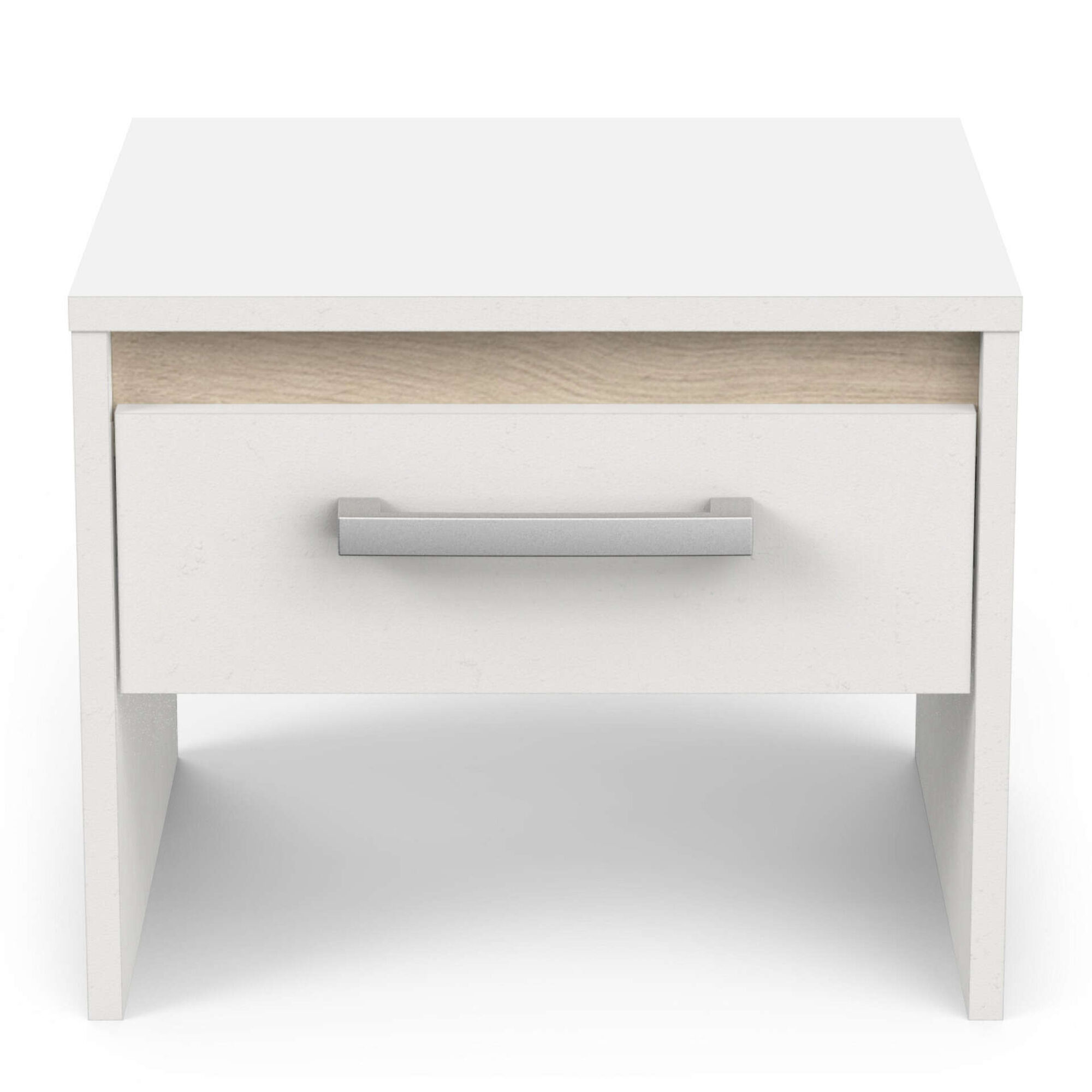 Mesa de cabeceira com gaveta 39x34x32cm Branco Watson