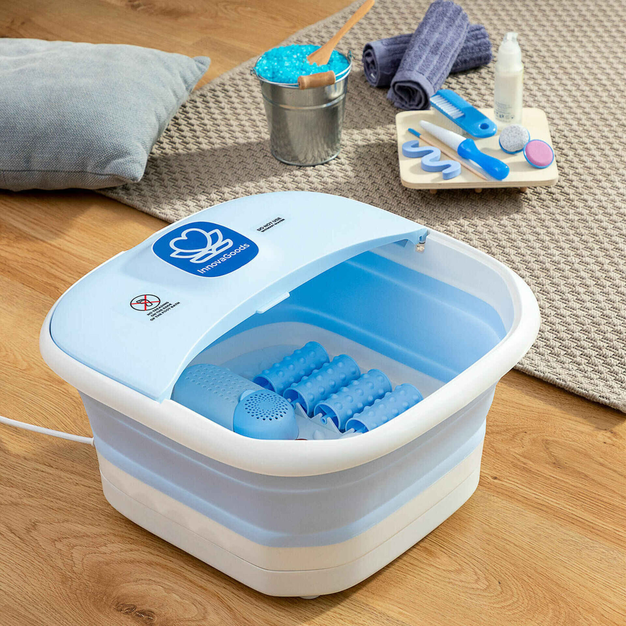 Spa para P&eacute;s Dobr&aacute;vel com Rolos e Hidromassagem InnovaGoods