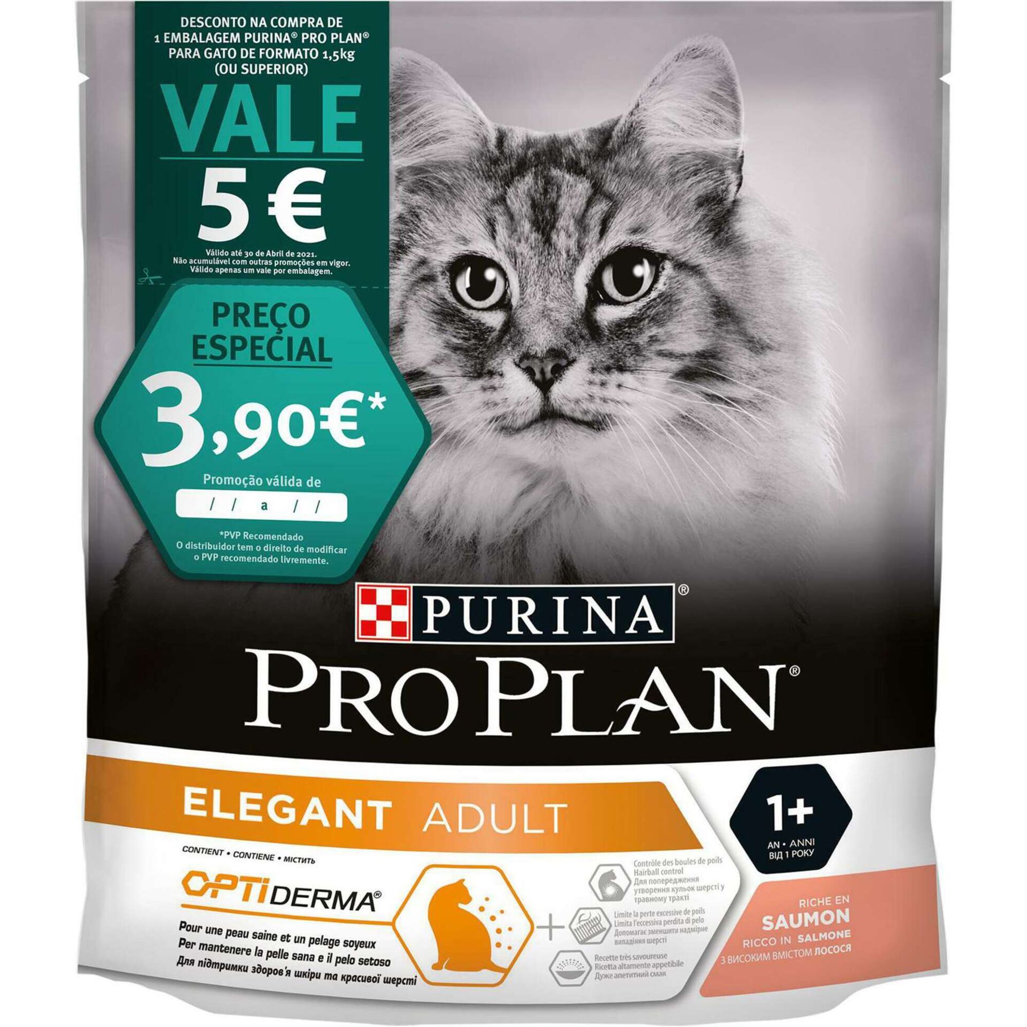 Ração para Gato Elegant Salmão, Ração para Gato Elegant Salmão, , hi-res