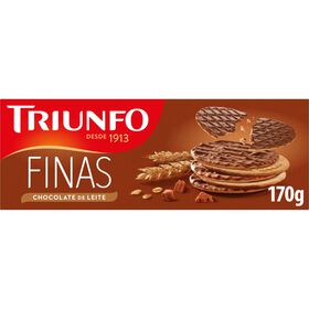 Bolachas Digestivas Finas com Chocolate de Leite Triunfo