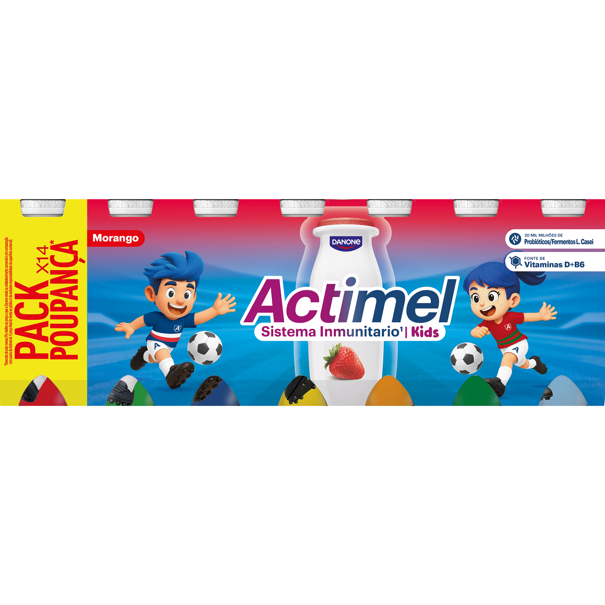 Iogurte L&iacute;quido Morango Kids Actimel Danone