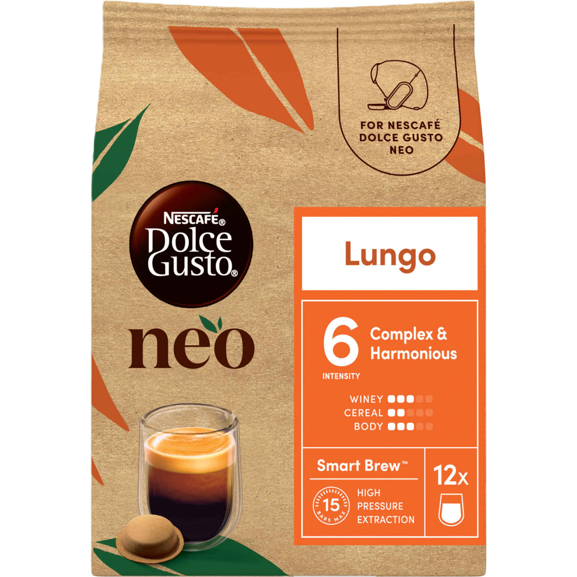 C&aacute;psulas de Caf&eacute; Lungo Int 6 Nescaf&eacute; Dolce Gusto Neo