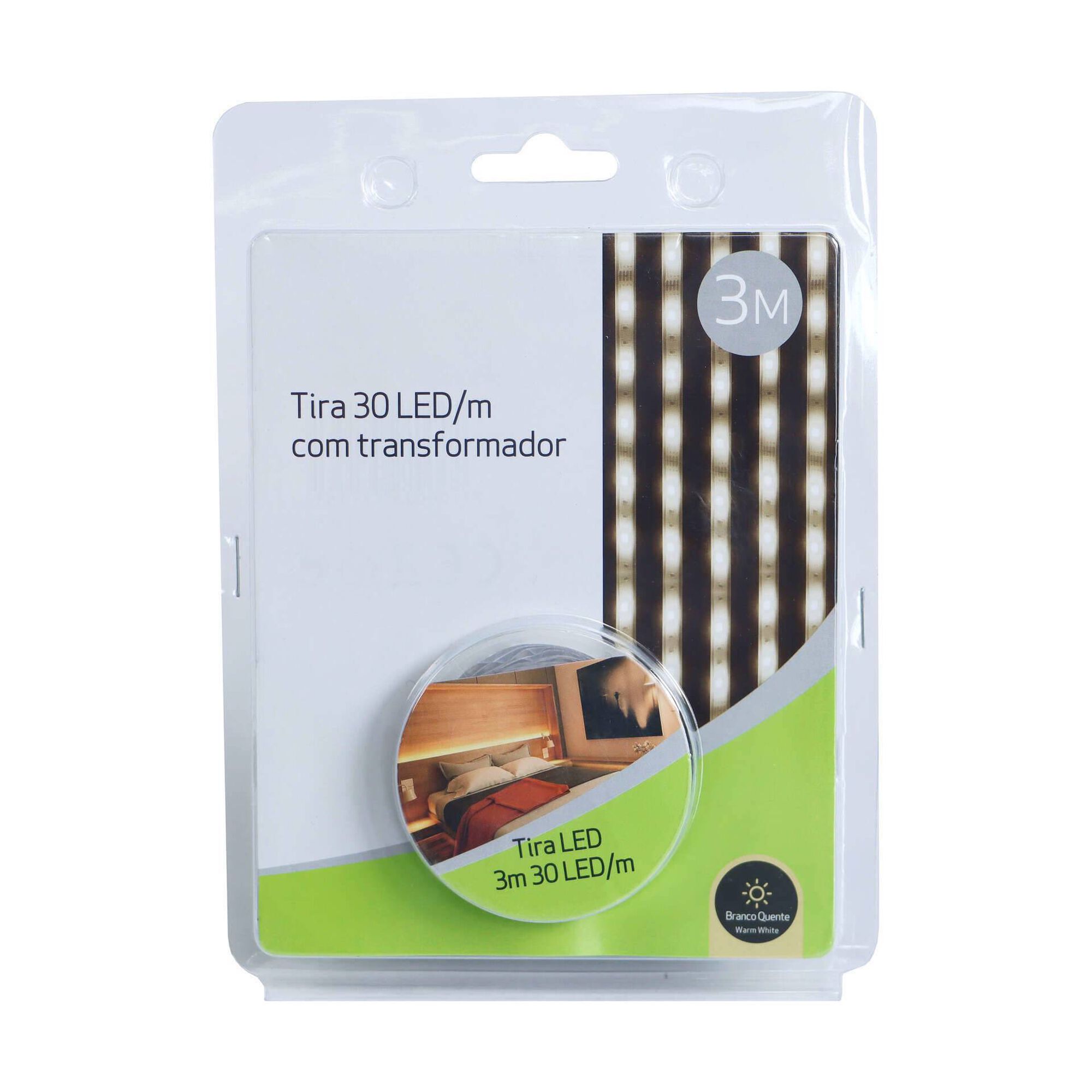 Fita LED Branco com Transformador 3mts