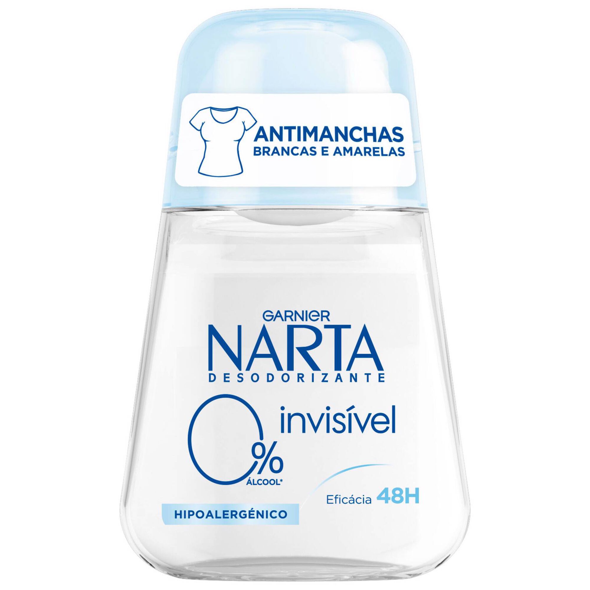 Desodorizante Roll On Narta Invisible sem Álcool