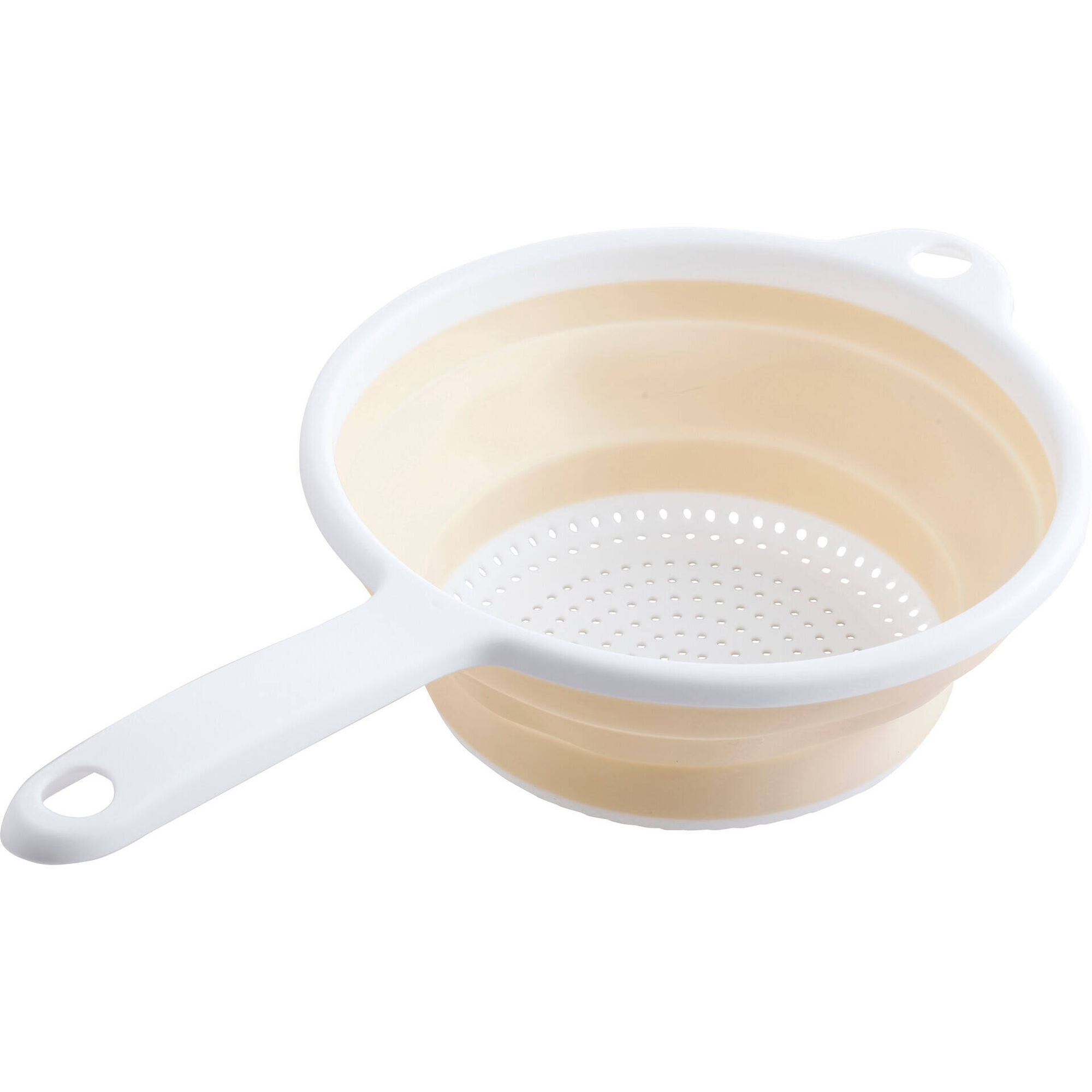 Coador Extens&iacute;vel Silicone Bege Bazar&atilde;o