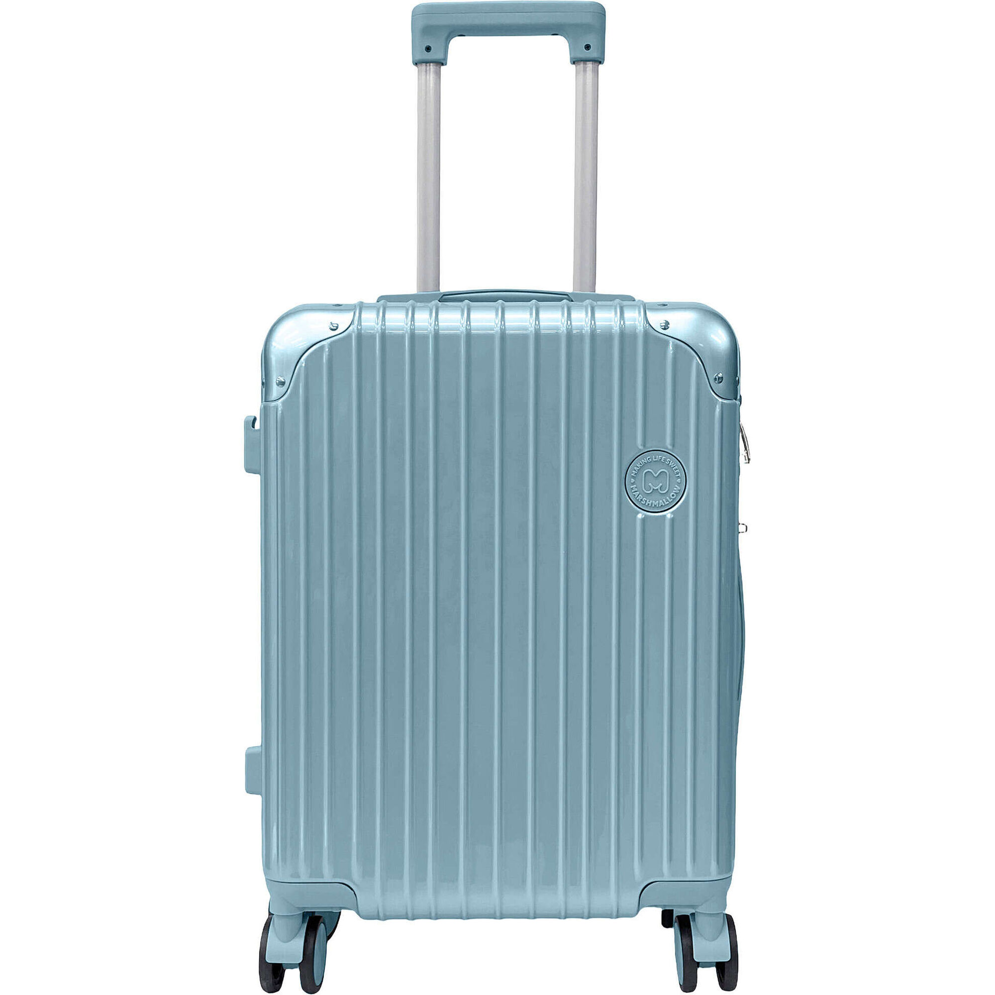 Mala de Cabine 8 Rodas Azul Met&aacute;lico Marshmallow