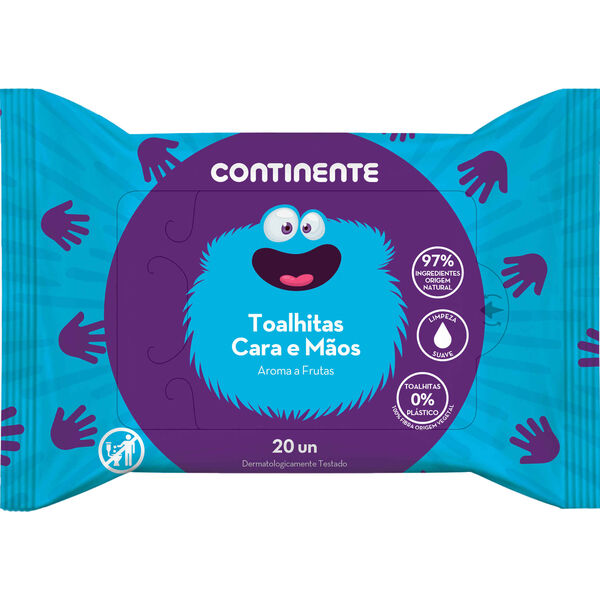 Toalhitas Cara e Mãos Continente