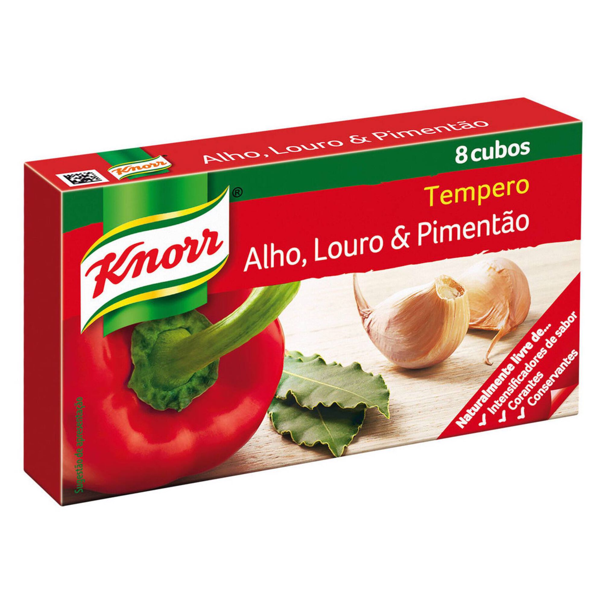 Tempero de Alho, Piment&atilde;o e Louro Cubos