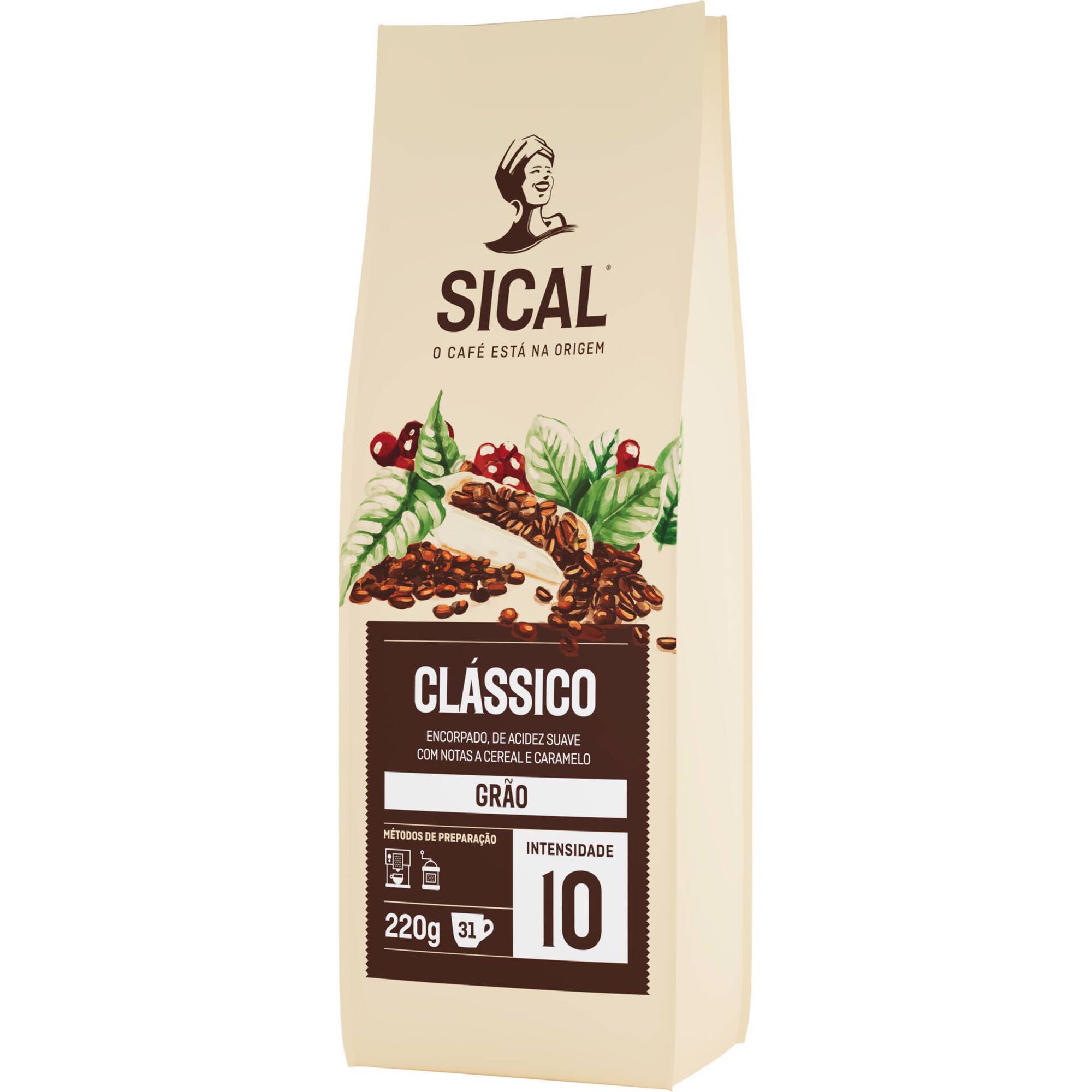 Caf&eacute; em Gr&atilde;o Torrado Cl&aacute;ssico Int 10 Sical