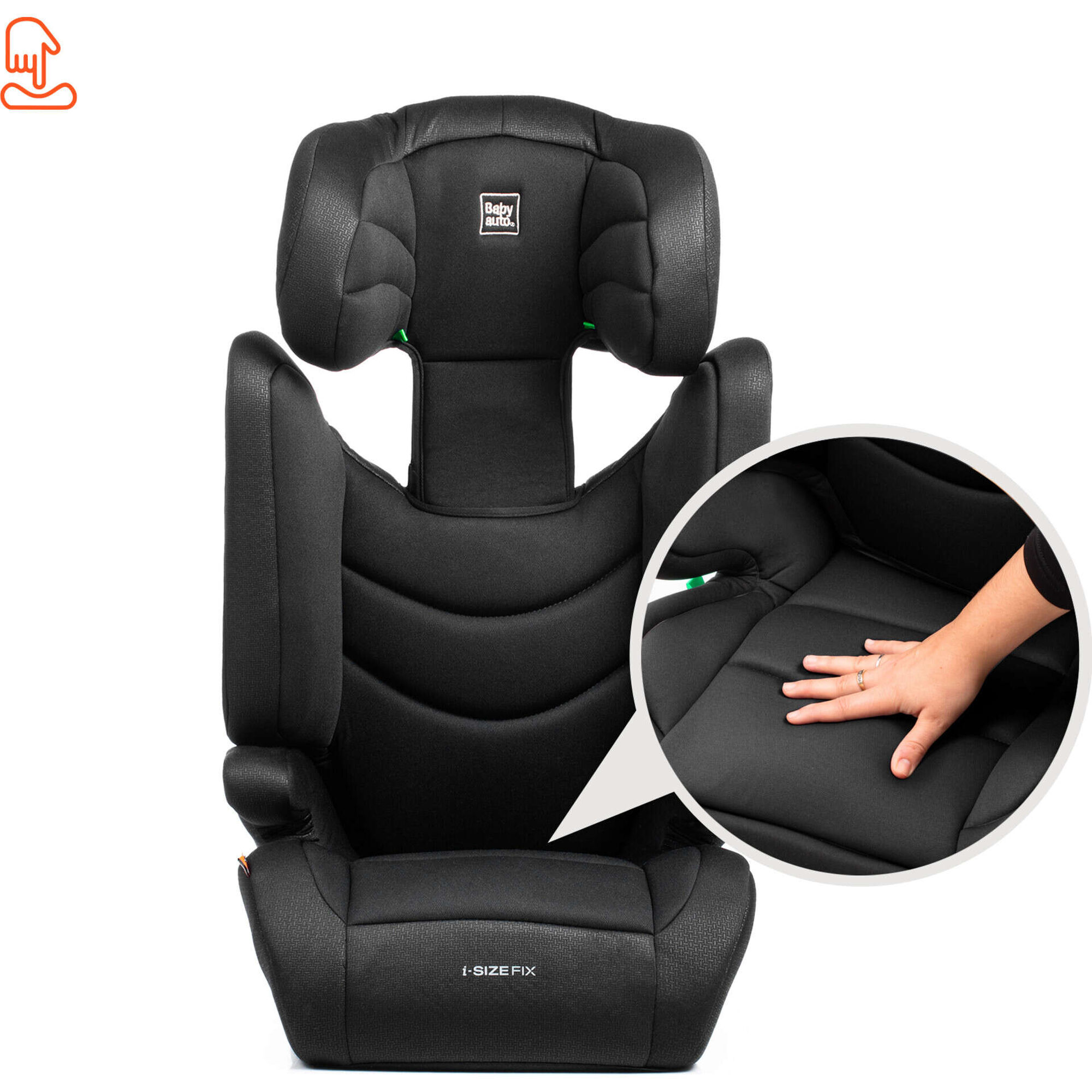 Cadeira Auto I-Size 100-150cm Isofix Jef Fix Preto Babyauto