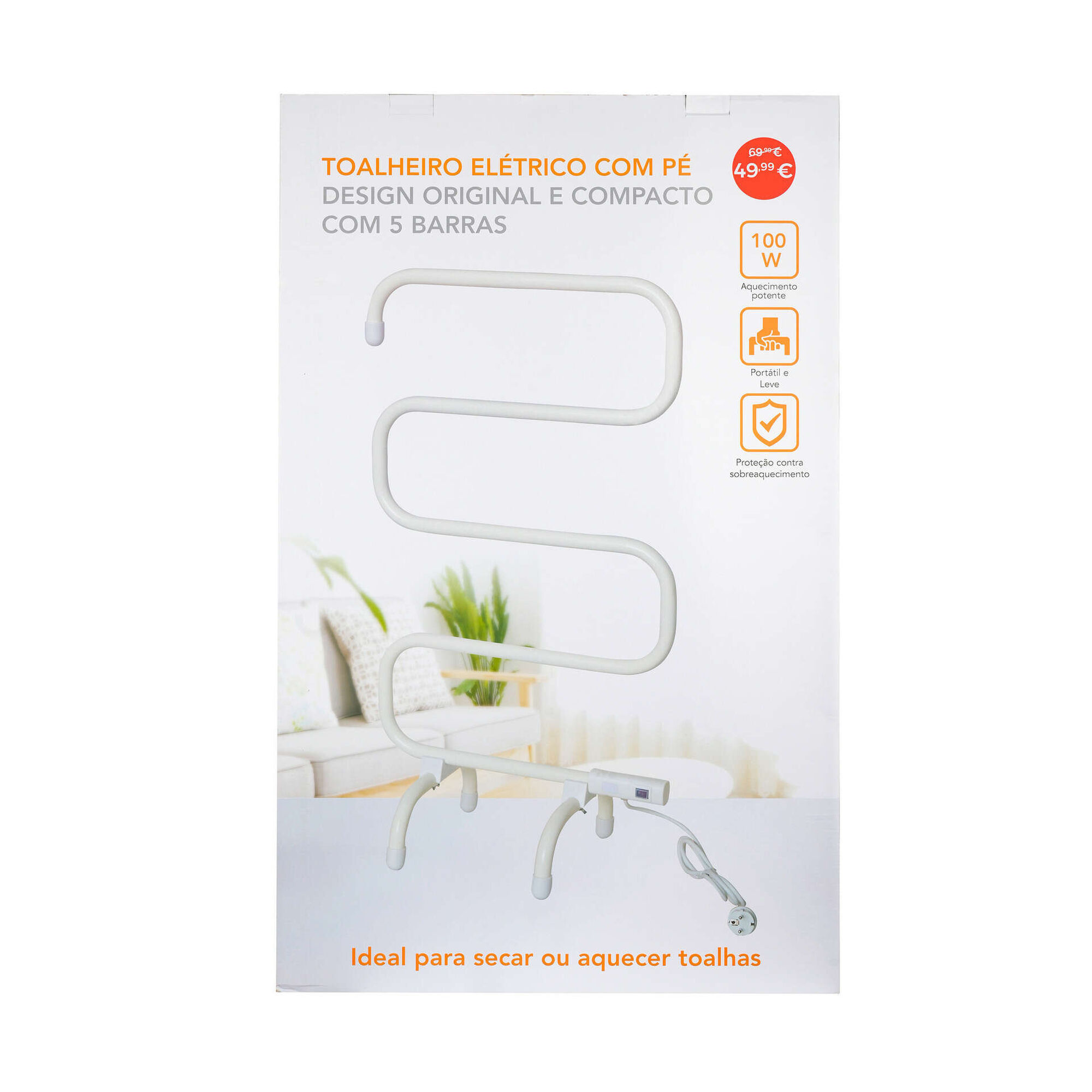 Toalheiro El&eacute;trico com P&eacute; com 5 Barras Bazar&atilde;o