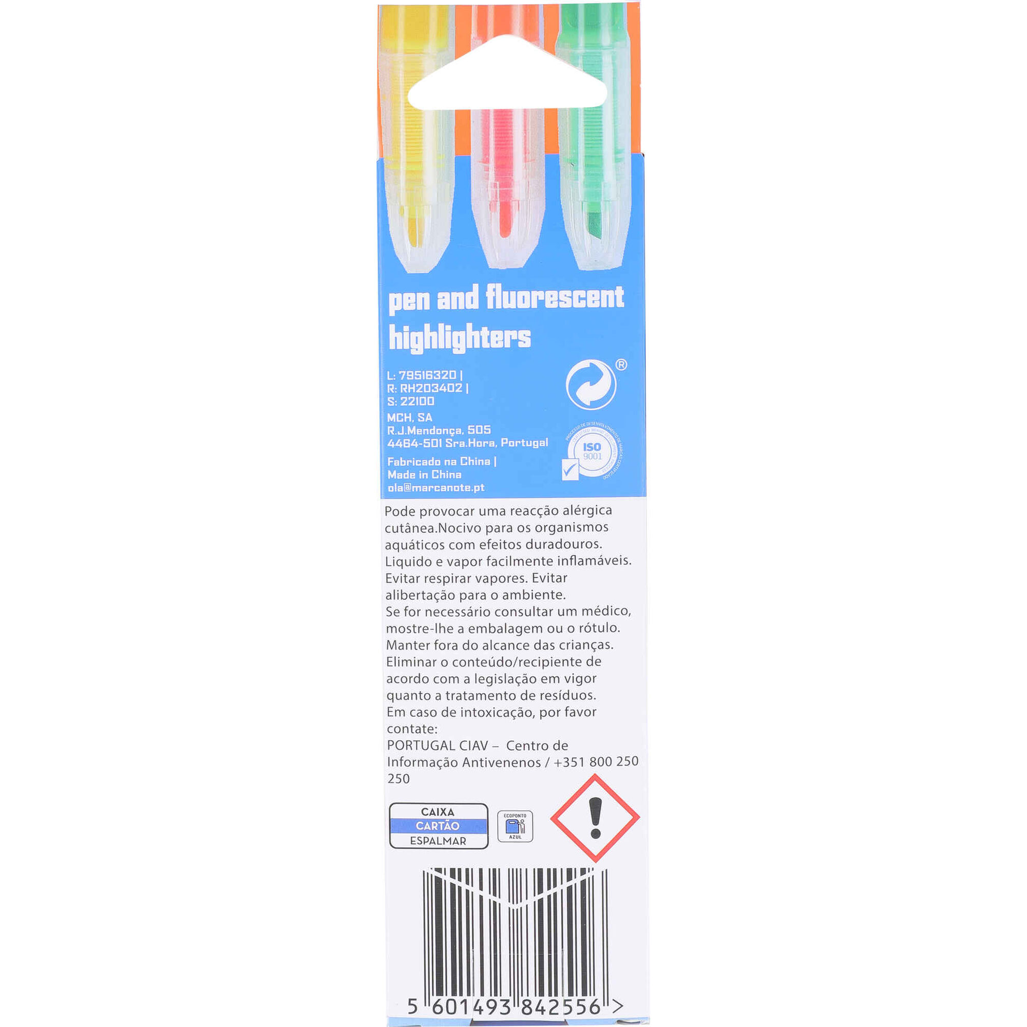Conjunto 3 Canetas de Tinta Gel 2 em 1 Flourescente Note!