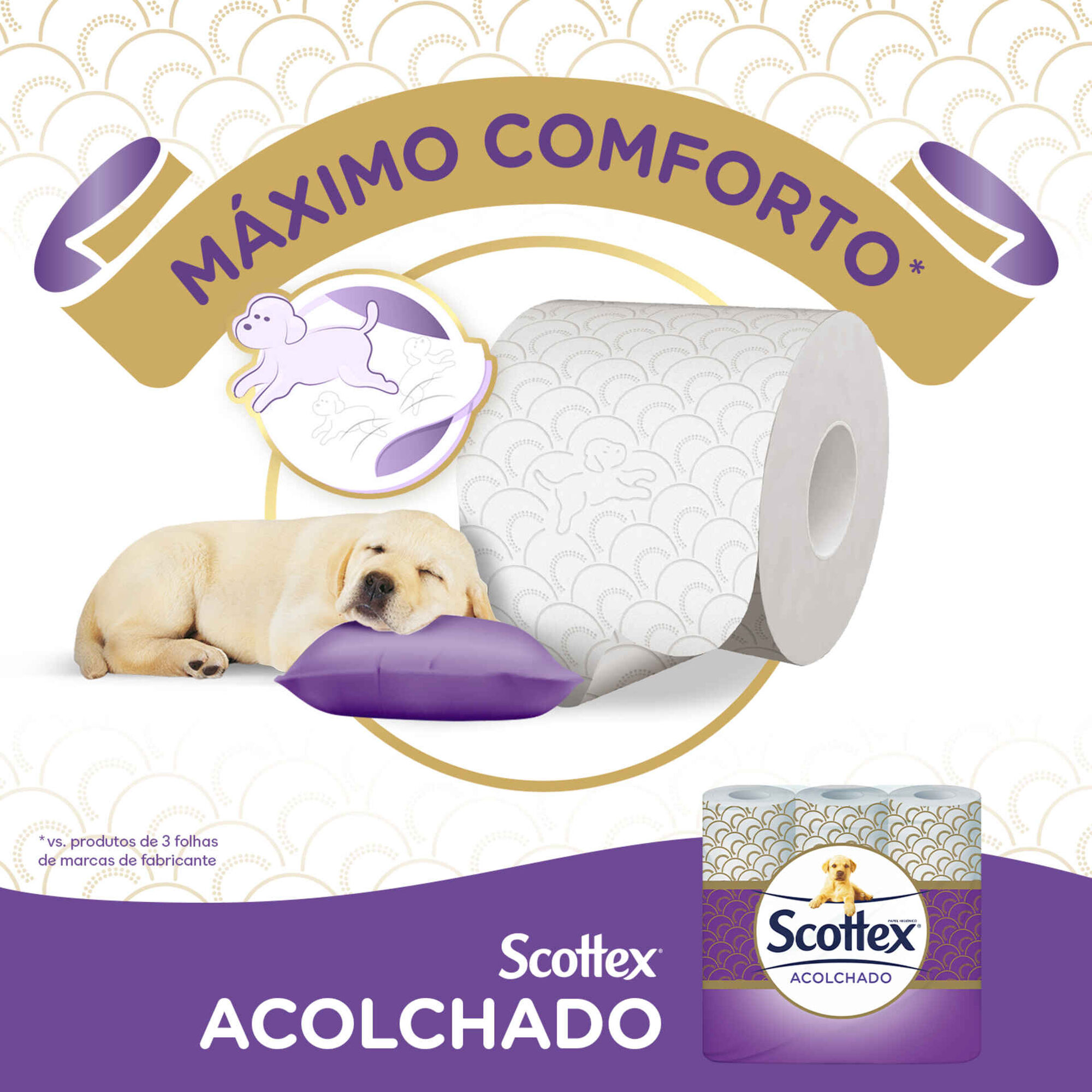 Papel Higiénico 3 Folhas Acolchoado