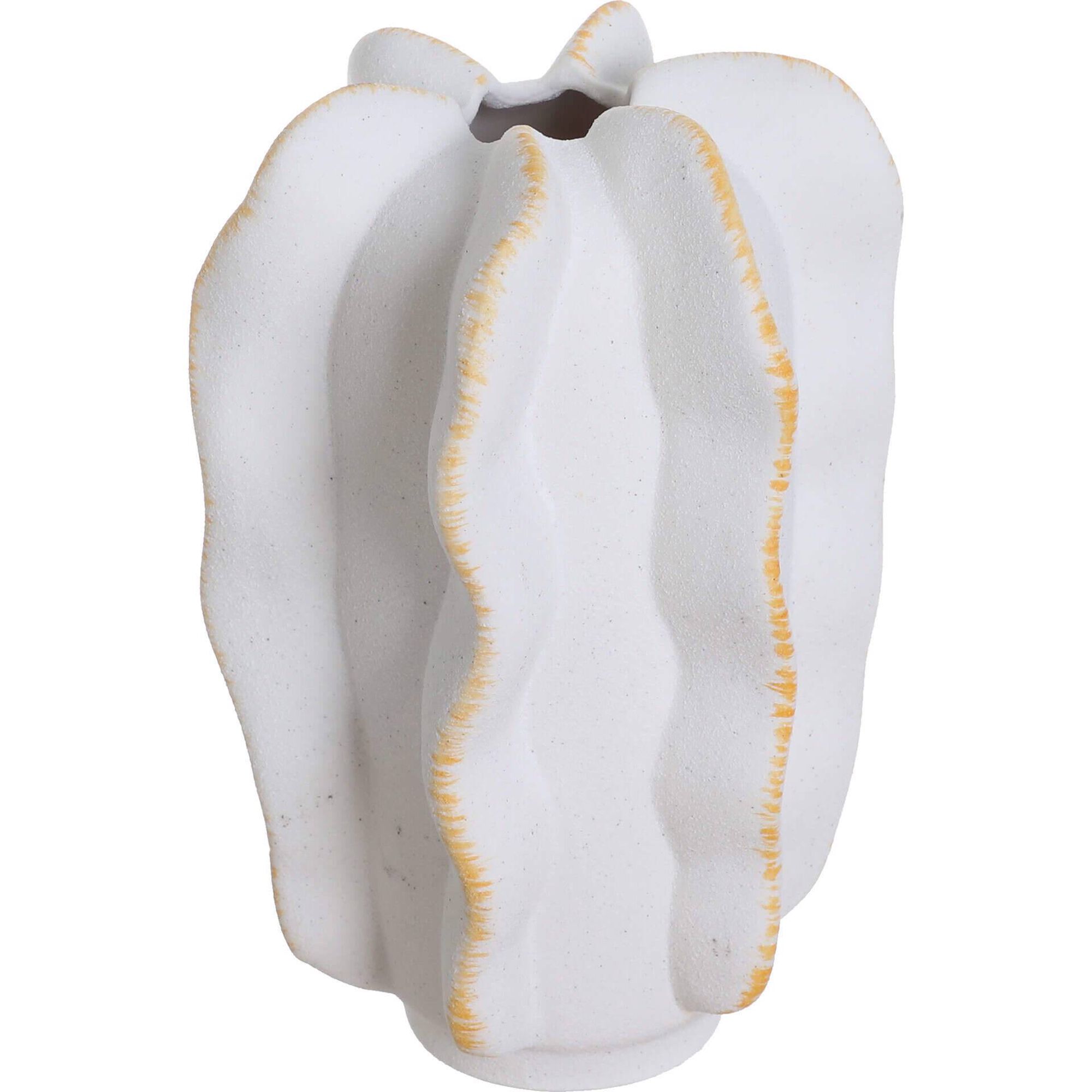 Jarra 17cm Alta Branca com Ondulação