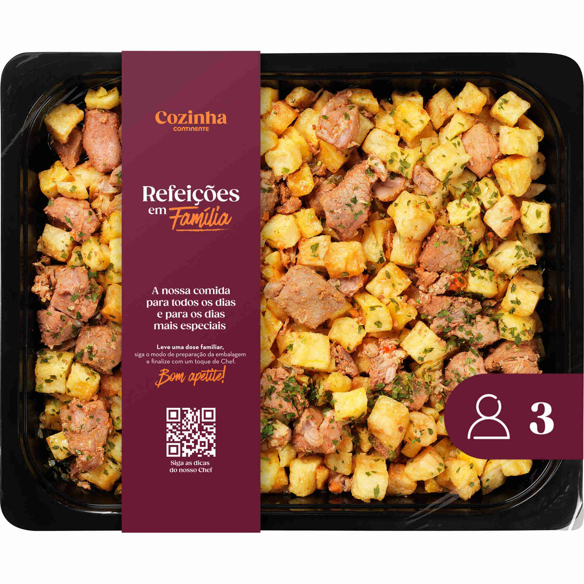 Carne de Porco à Portuguesa para 3 Pessoas