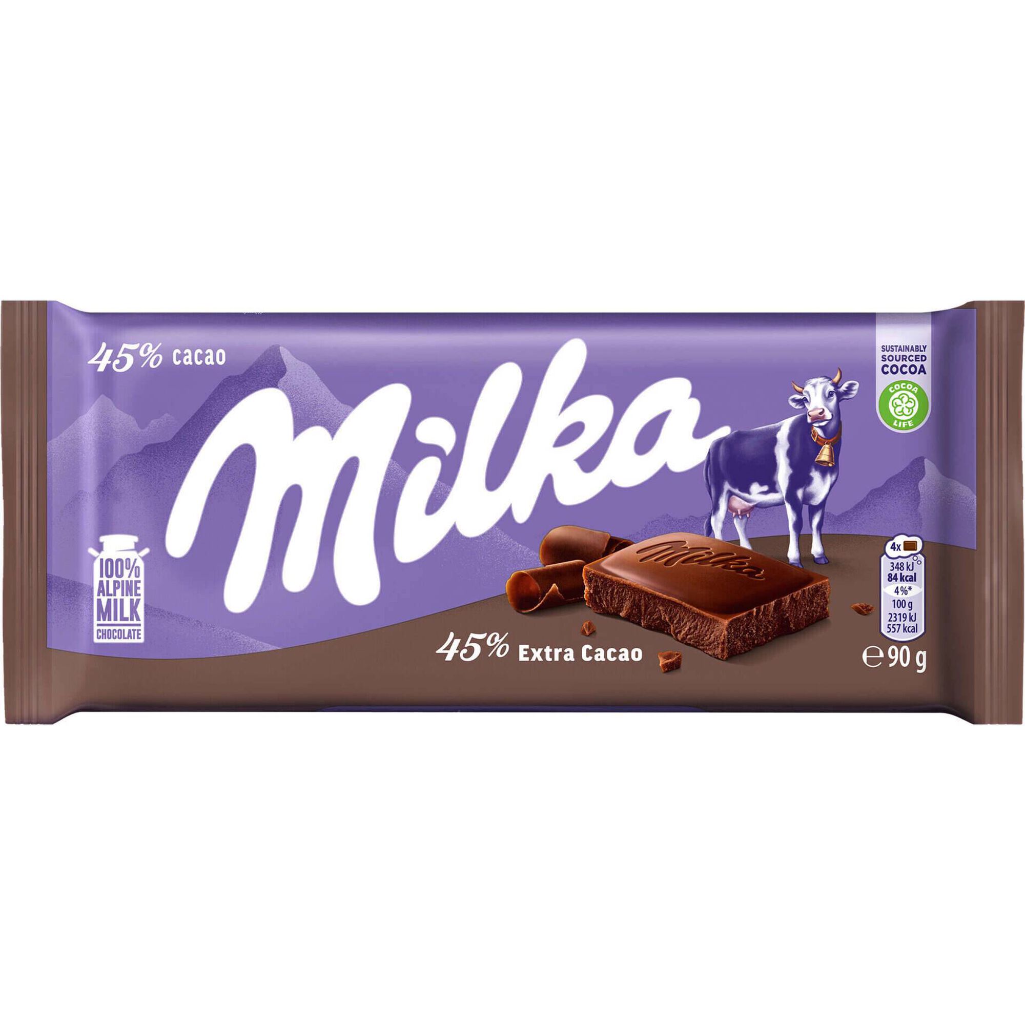 Tablete de Chocolate com Creme Extra de Cacau Milka