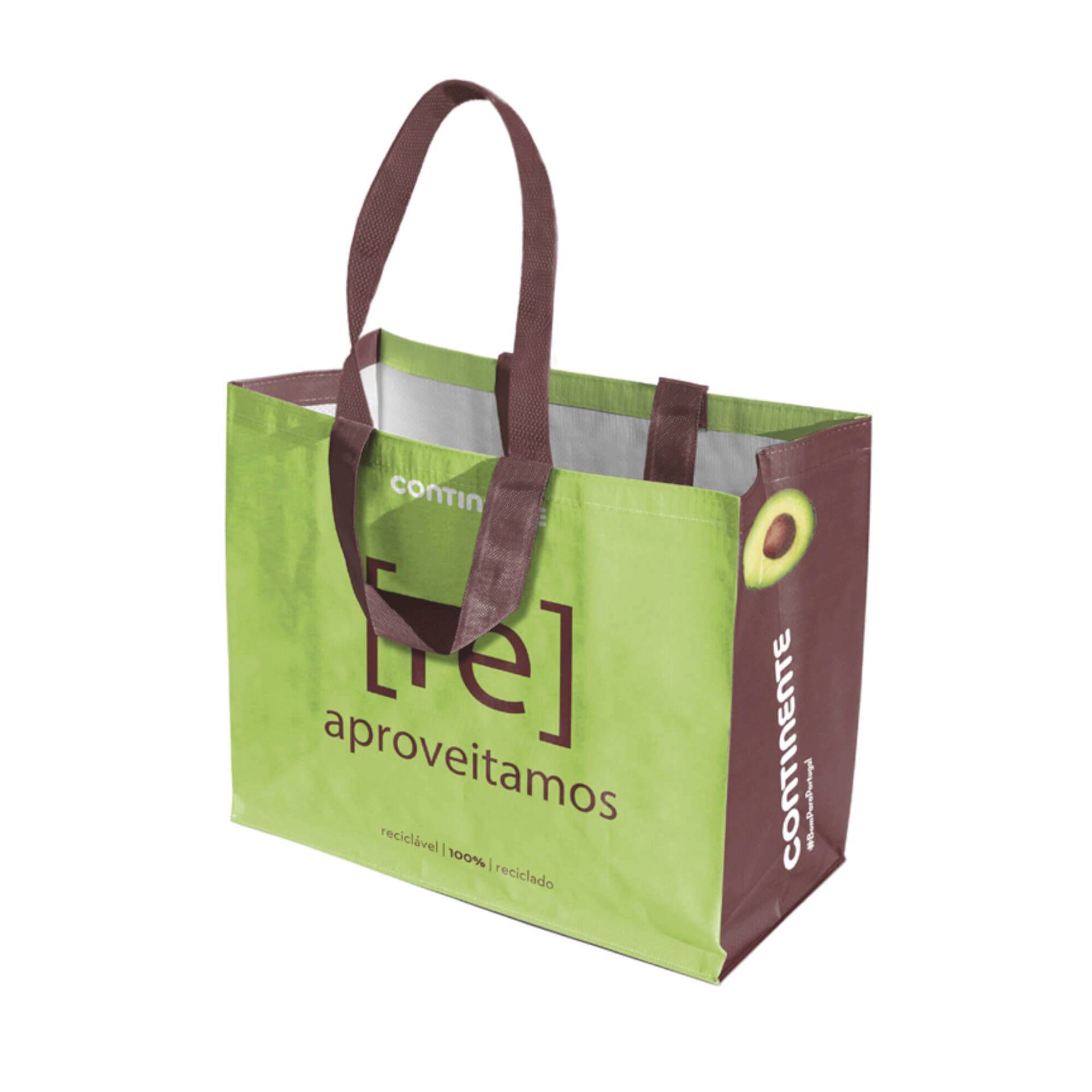 Saco Compras Reutiliz&aacute;vel 38,6L Abacates