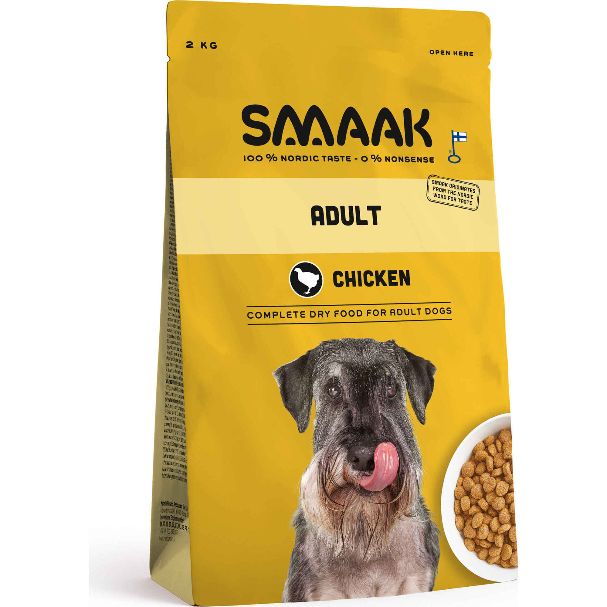 Ra&ccedil;&atilde;o para C&atilde;o Adulto Frango Smaak