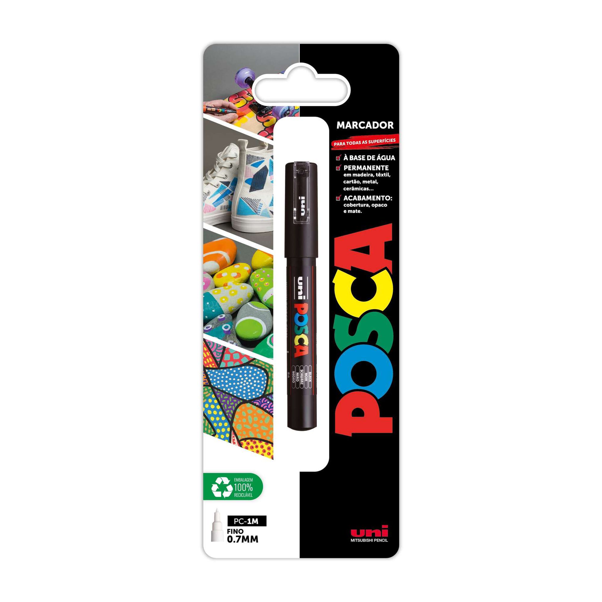 Marcador Permanente Posca PC-1M (várias cores)