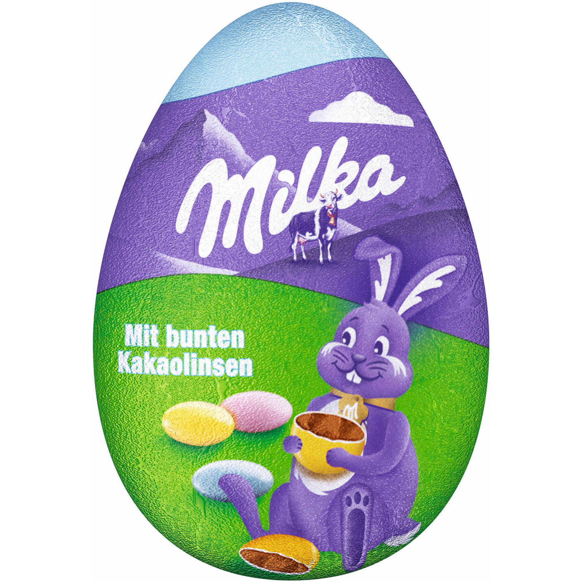 Ovo Chocolate de Leite com Drageias Milka