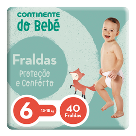 Fraldas Proteção e Conforto 13-18kg T6