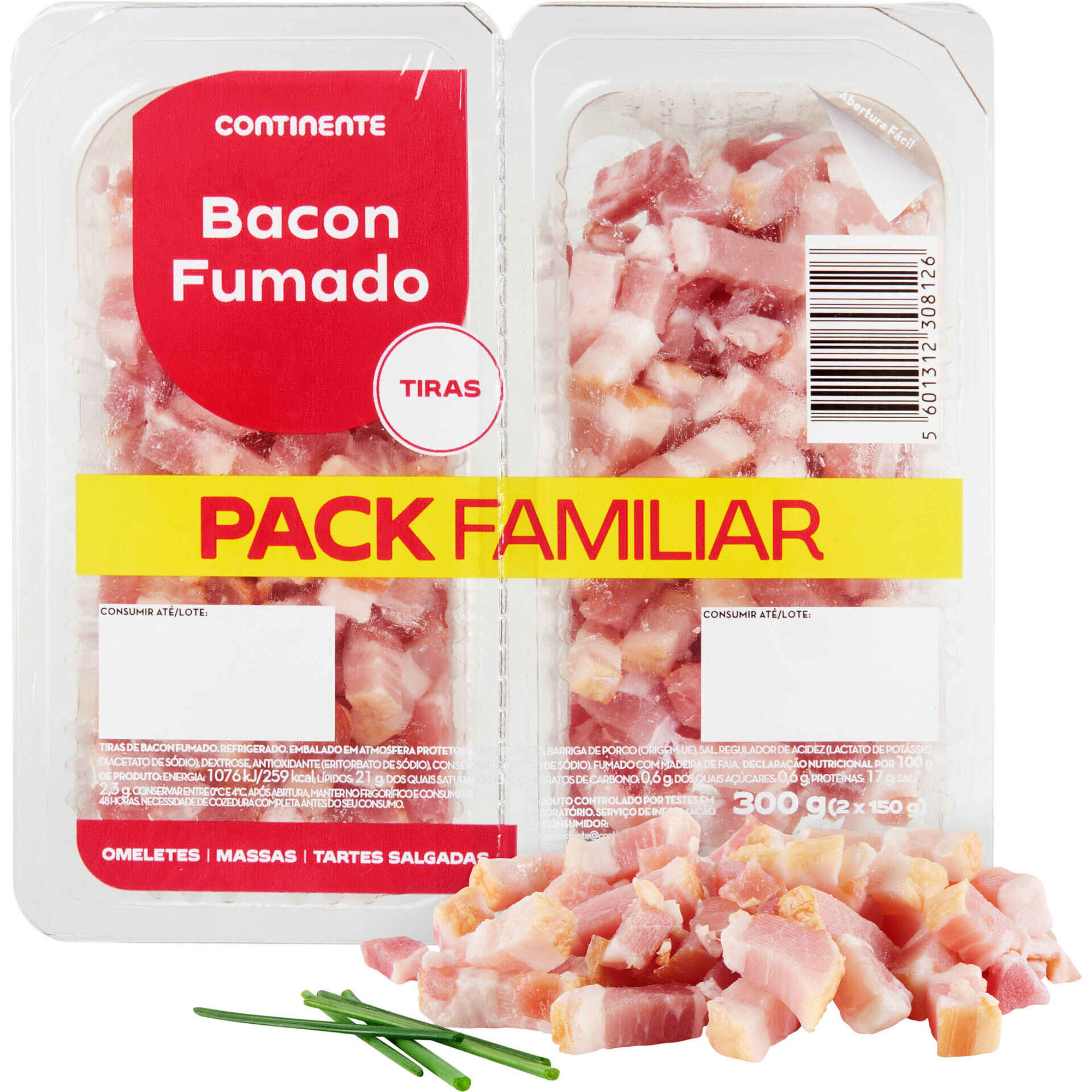 Bacon Fumado Tiras Pack Familiar Continente