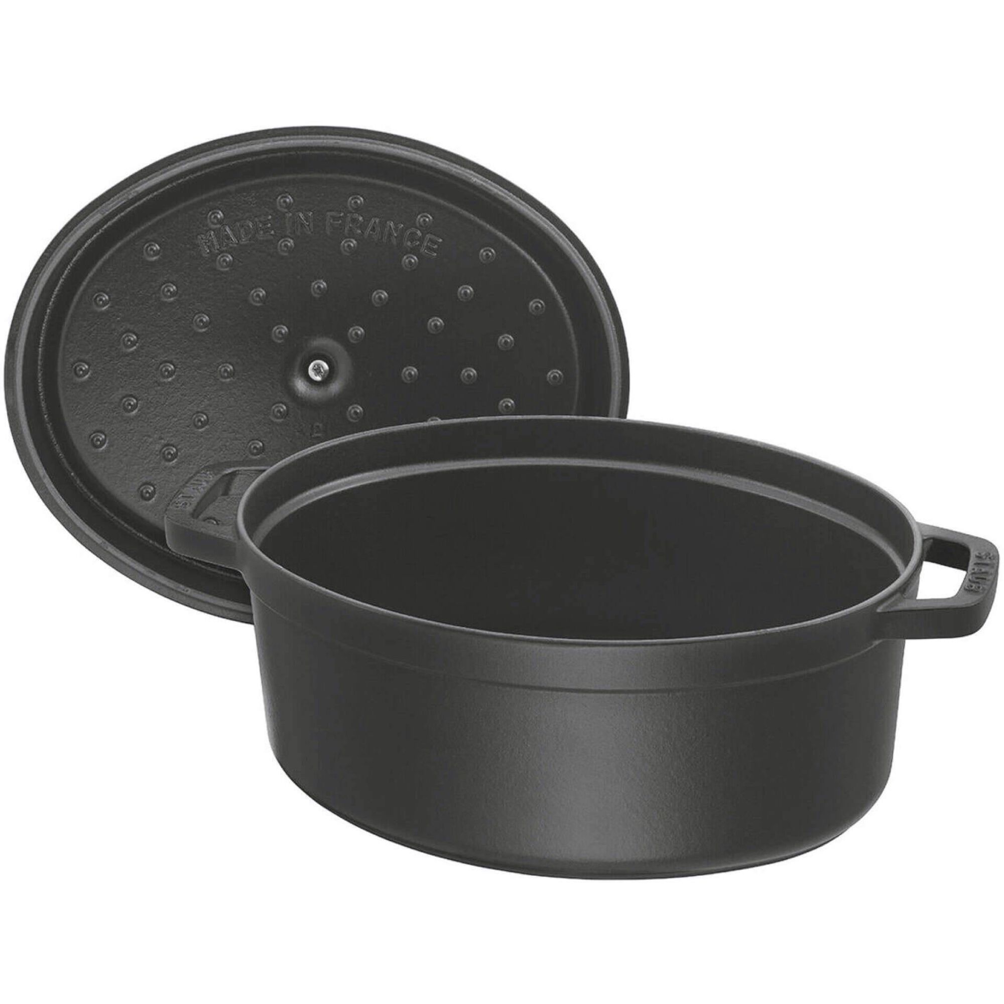 Ca&ccedil;arola Oval Ferro Fundido 27cm Preta Staub