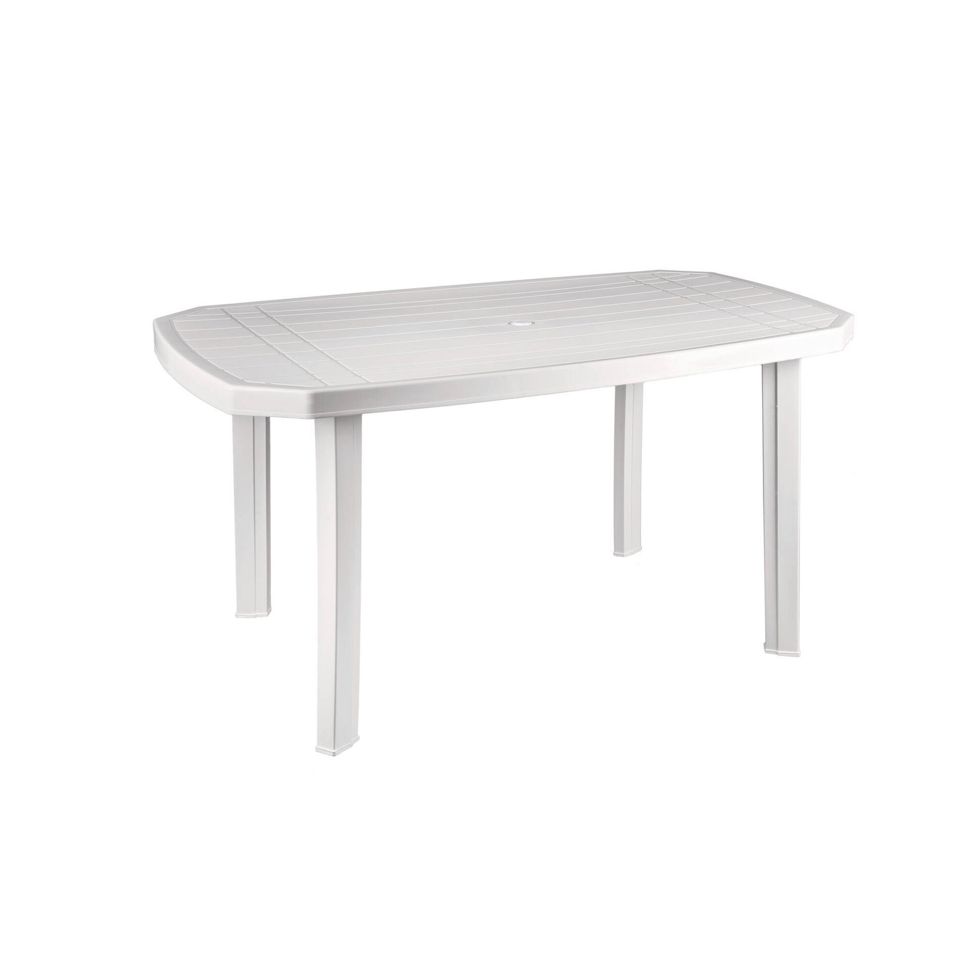 Mesa de Resina Oval Branca Viana