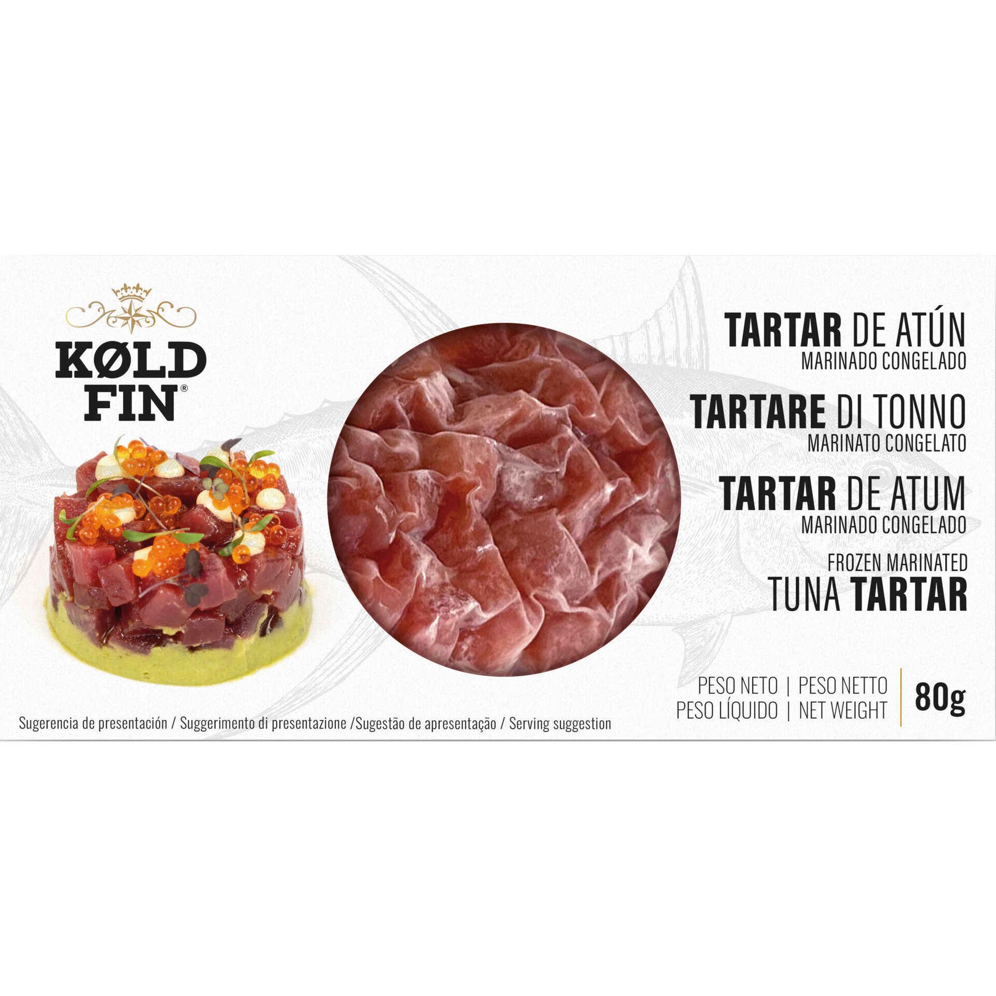 T&aacute;rtaro de Atum Marinado Congelado Kold Fin