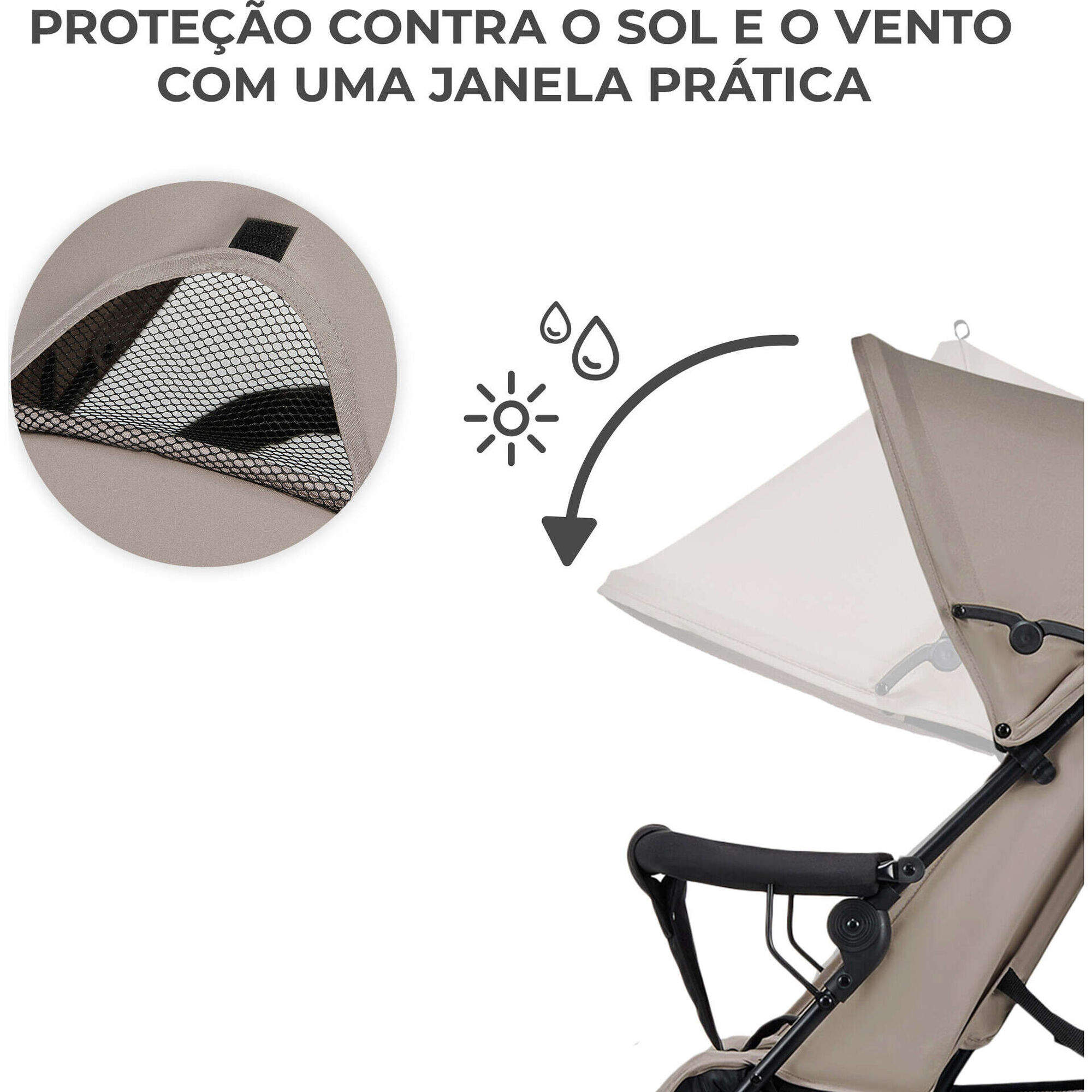 Carrinho de Passeio Bege Tik Kinderkraft