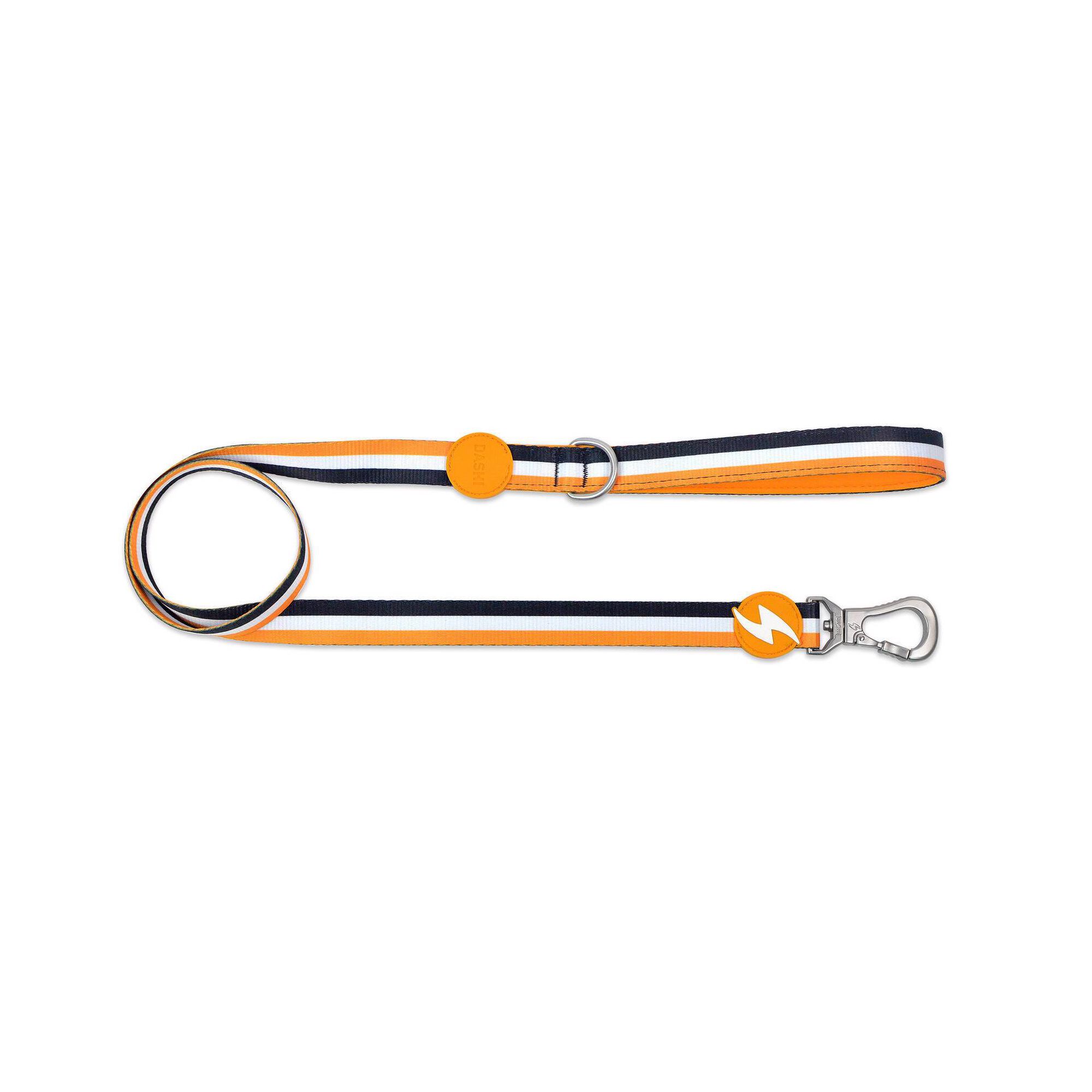 Trela para C&atilde;o Stripes3 Laranja e Preto XS Dashi