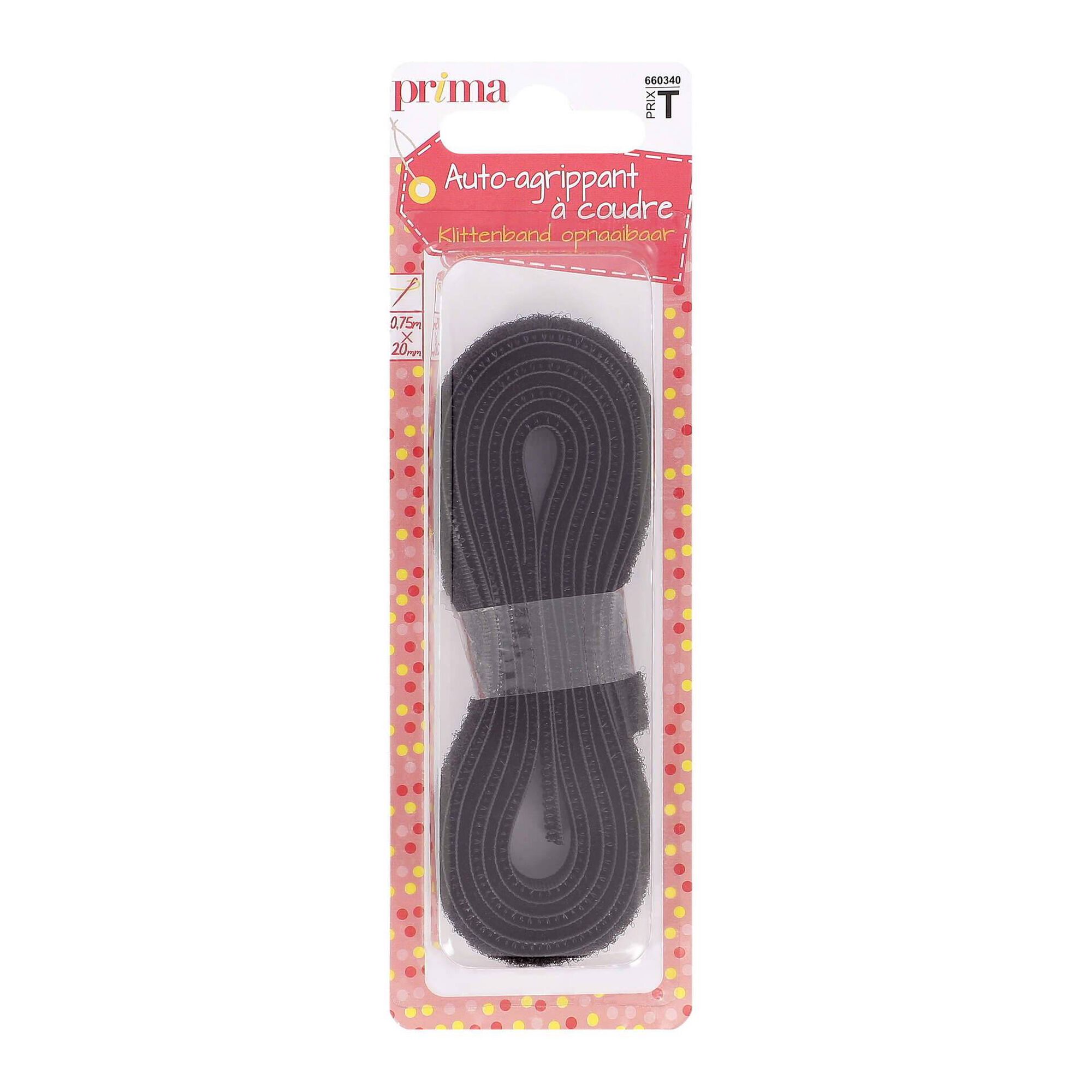 Velcro para Coser 75x0,2cm Preto