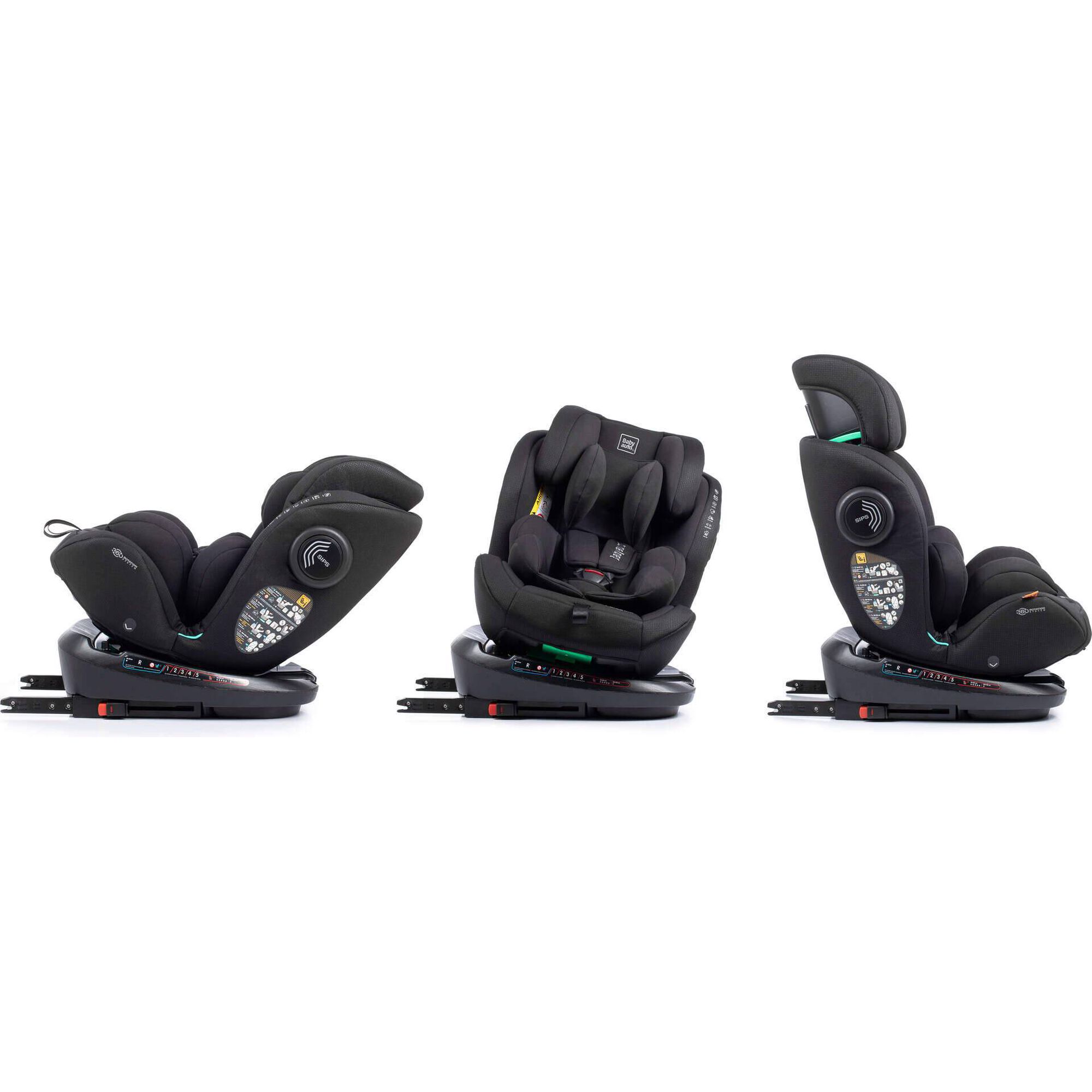 Cadeira Auto I-Size 40-150cm Isofix Rotativa Torna Fix Preto