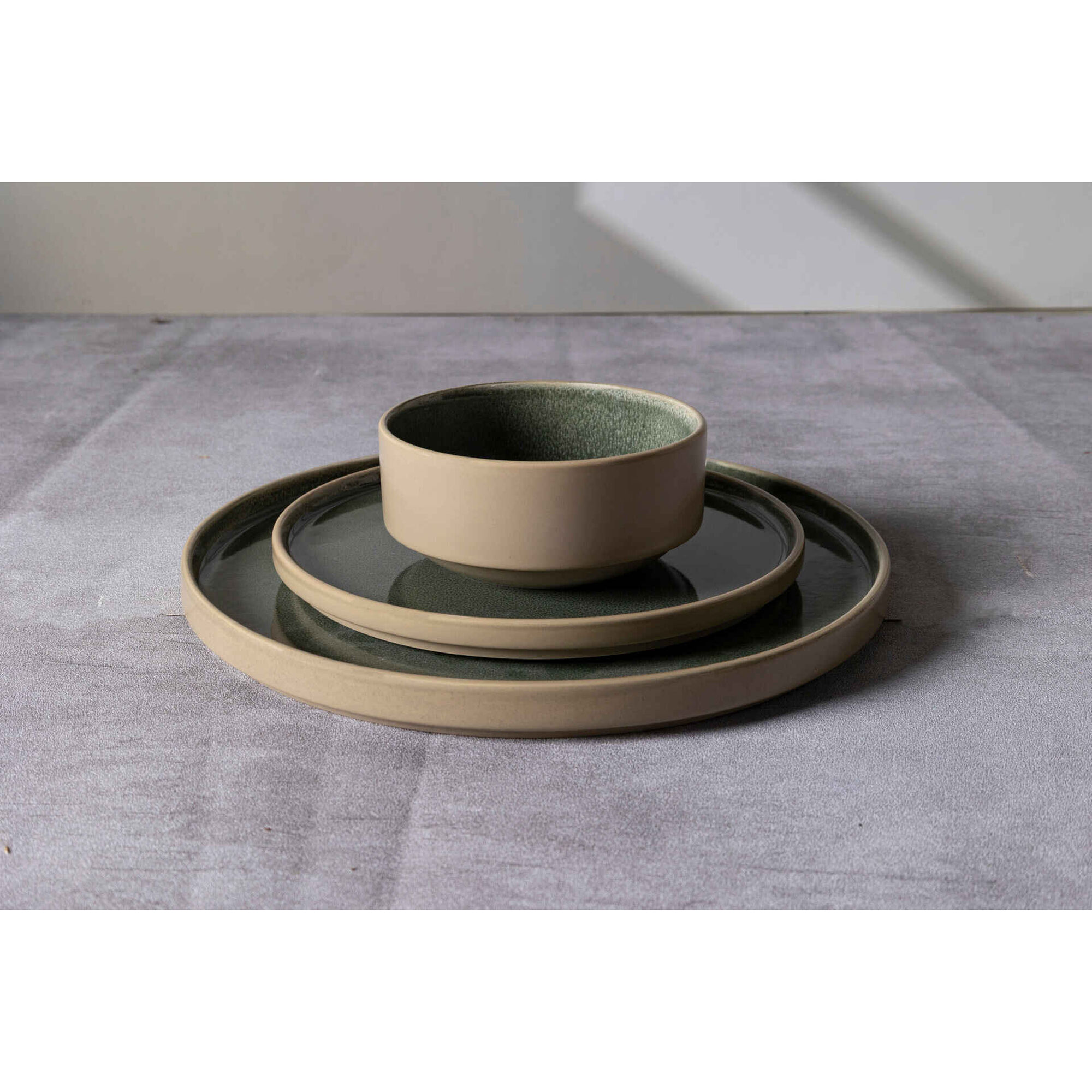 Taça Sopa Grés Redonda 12cm Verde Vila Verde