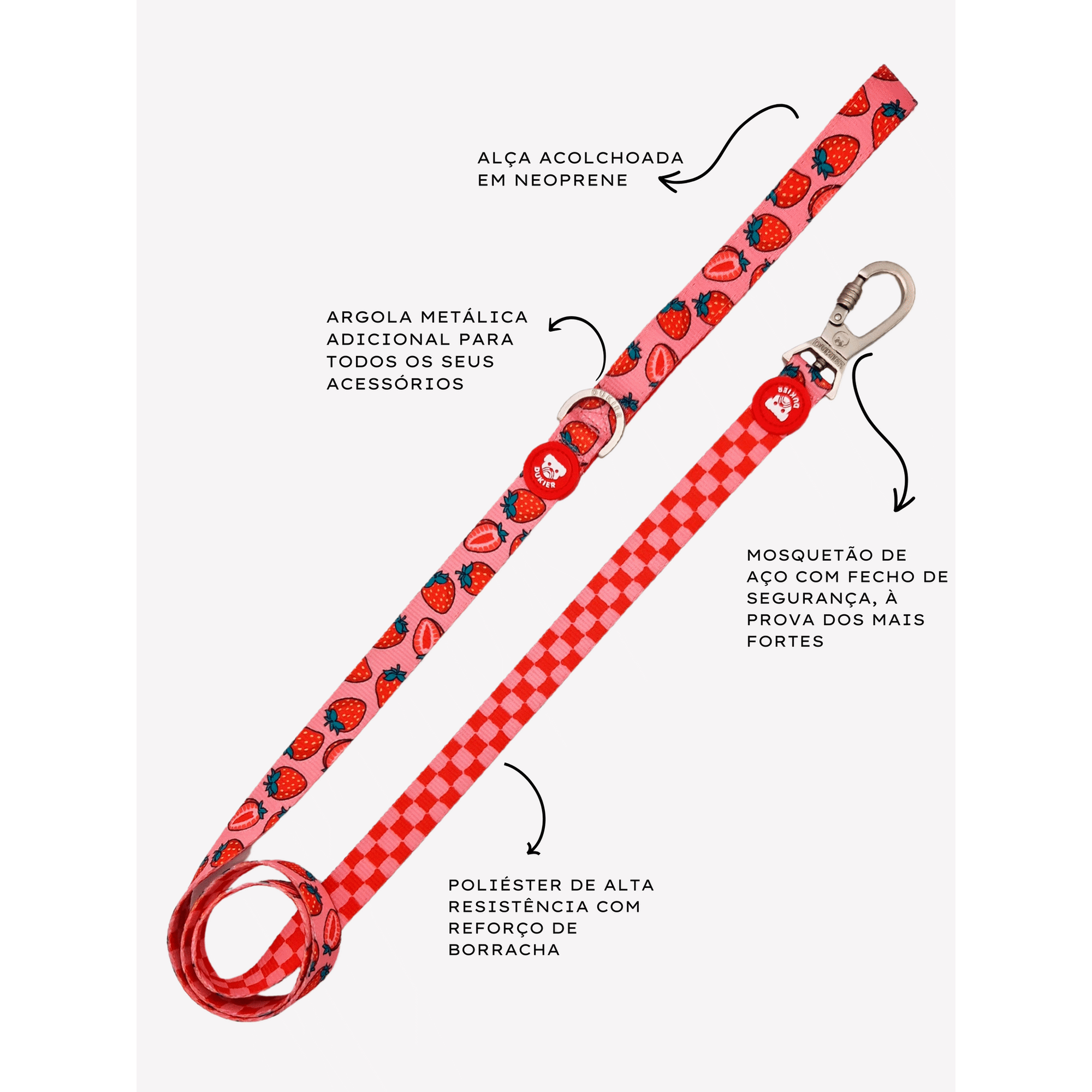 Trela para C&atilde;o Berry Love S Dukier