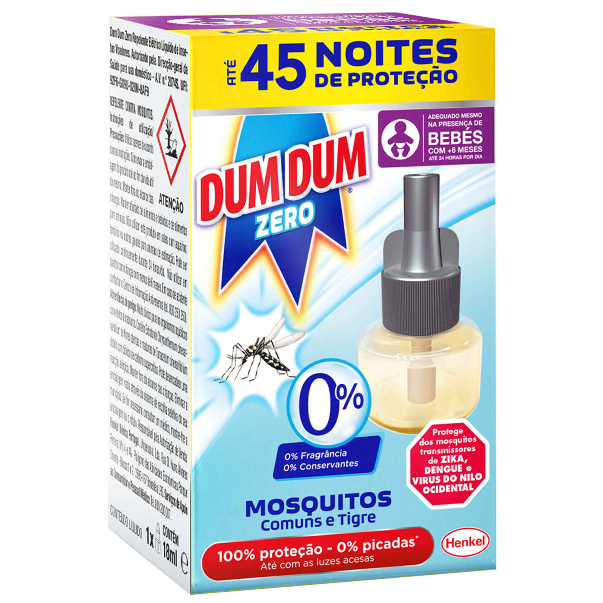 Inseticida El&eacute;trico Mosquitos Recarga 0% Dum Dum