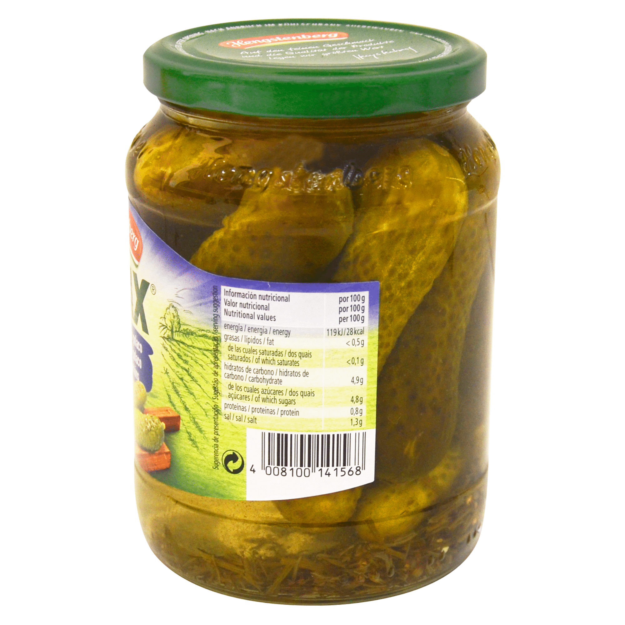 Pepino em Vinagre e Coentros sem Glúten