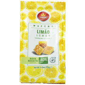 Bolachas Wafers de Limão Cubos Bolachas Wafers de Limão Cubos