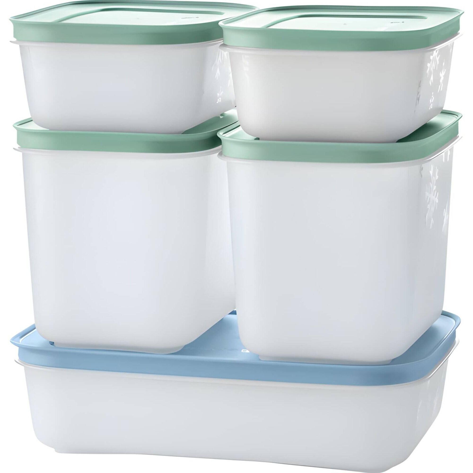 Conjunto de 5 Recipientes para Congelador Tupperware