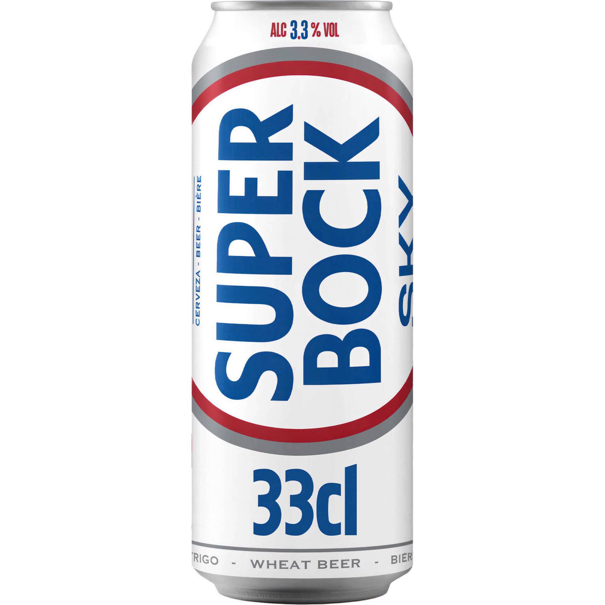 Cerveja em Lata com &Aacute;lcool Sky Super Bock