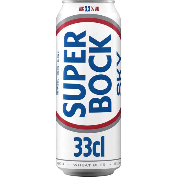 Cerveja em Lata com Álcool Sky Super Bock