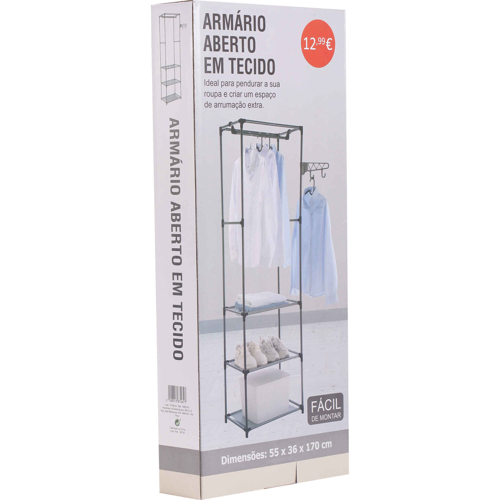 Arm&aacute;rio Aberto em Tecido Bazar&atilde;o