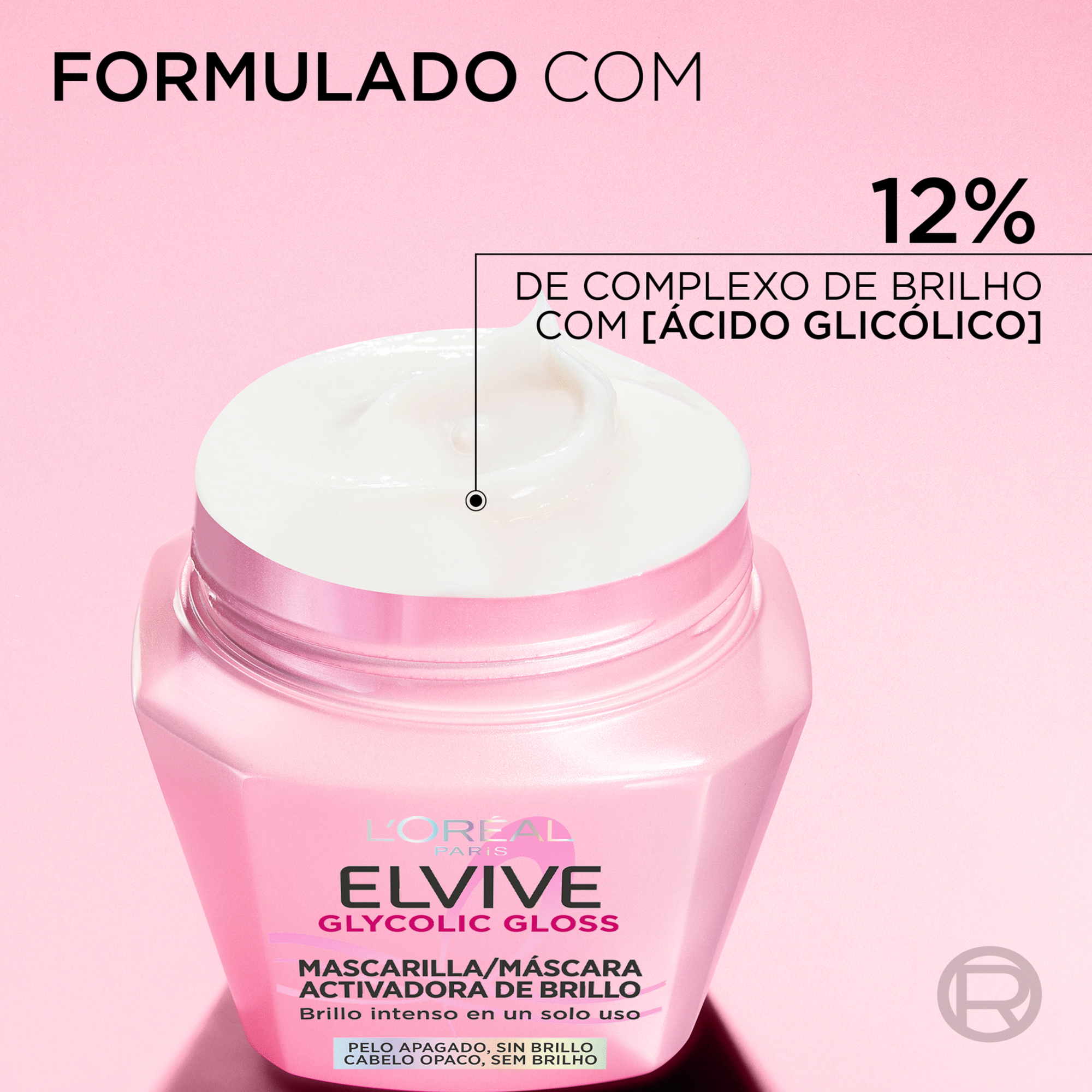 M&aacute;scara Cabelo Glycolic Gloss L'Or&eacute;al Paris Elvive