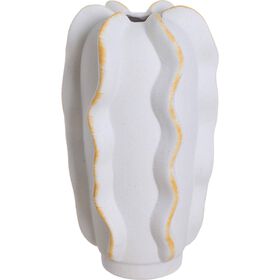 Jarra 23cm Alta Branca com Ondulação